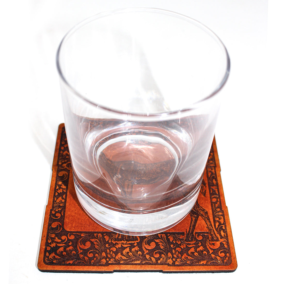 Handcrafted Leather Coasters -Whitetail Deer