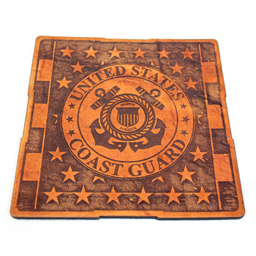 Handcrafted Leather Coasters - Coast Guard