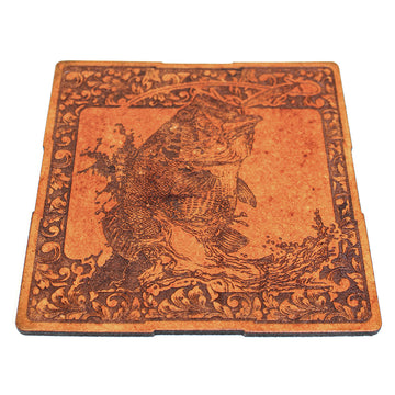 Handcrafted Leather Coasters - Bass Morning Glory