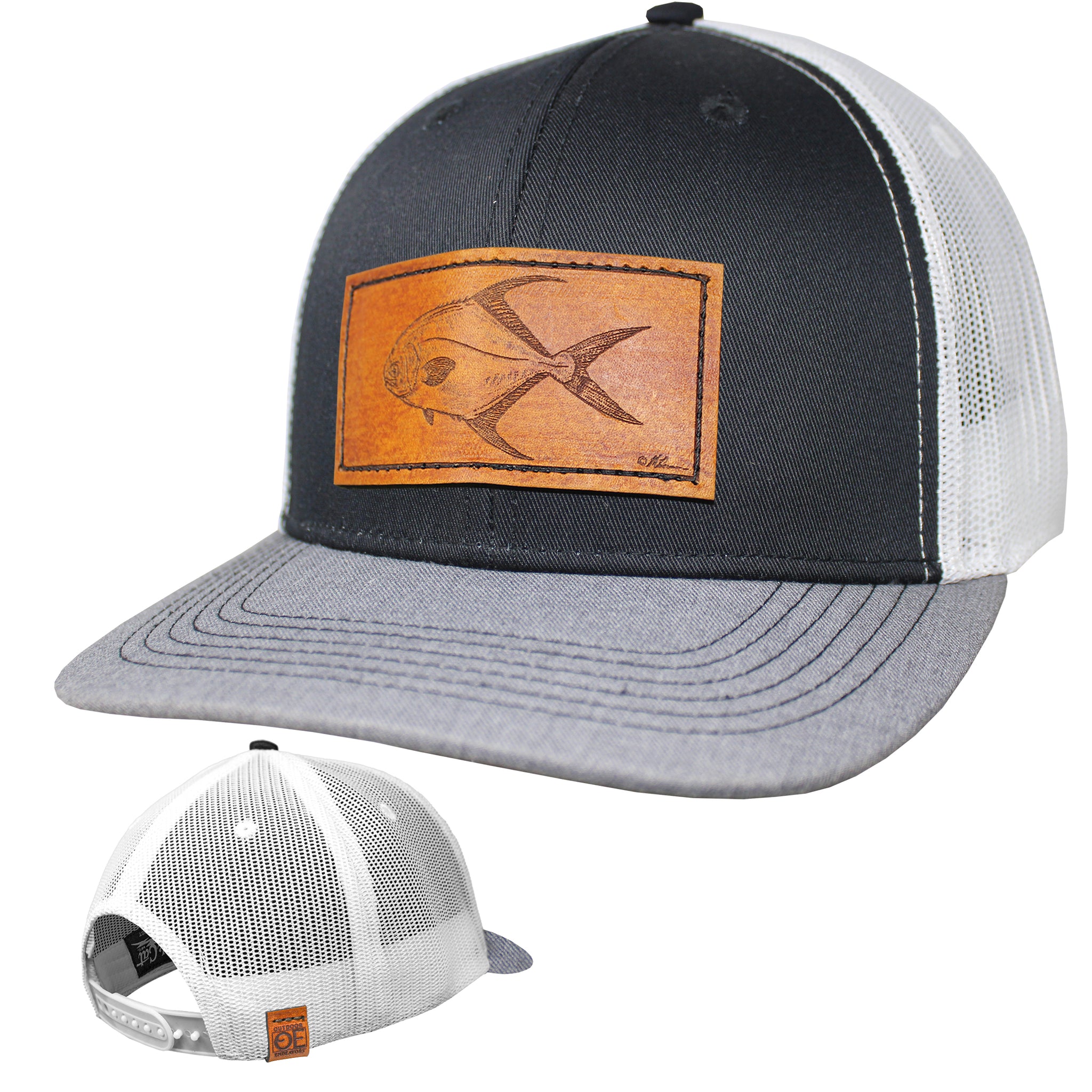 OE - Performance Trucker Hat - Permit Leather Patch