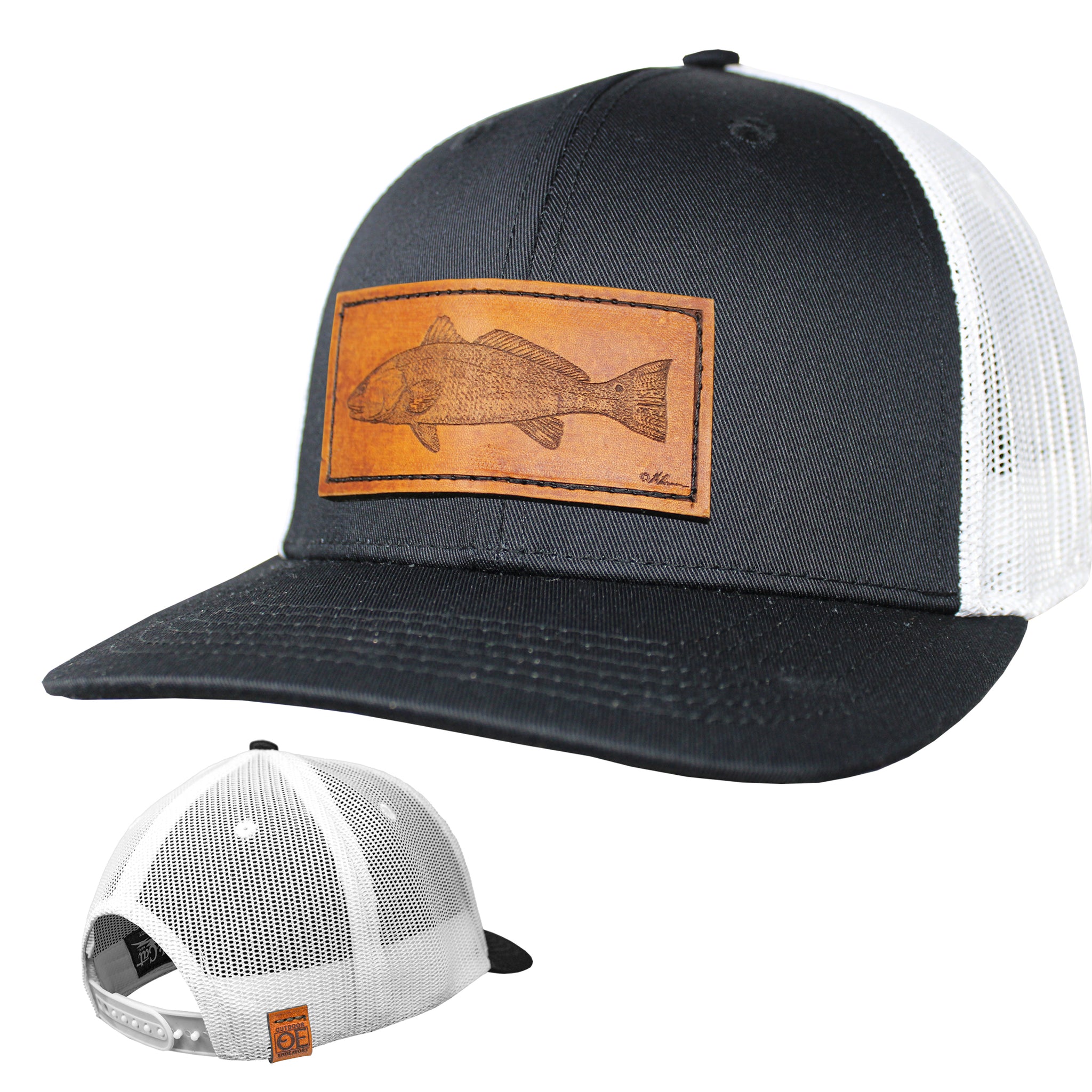 OE - Performance Trucker Hat - Redfish Leather Patch