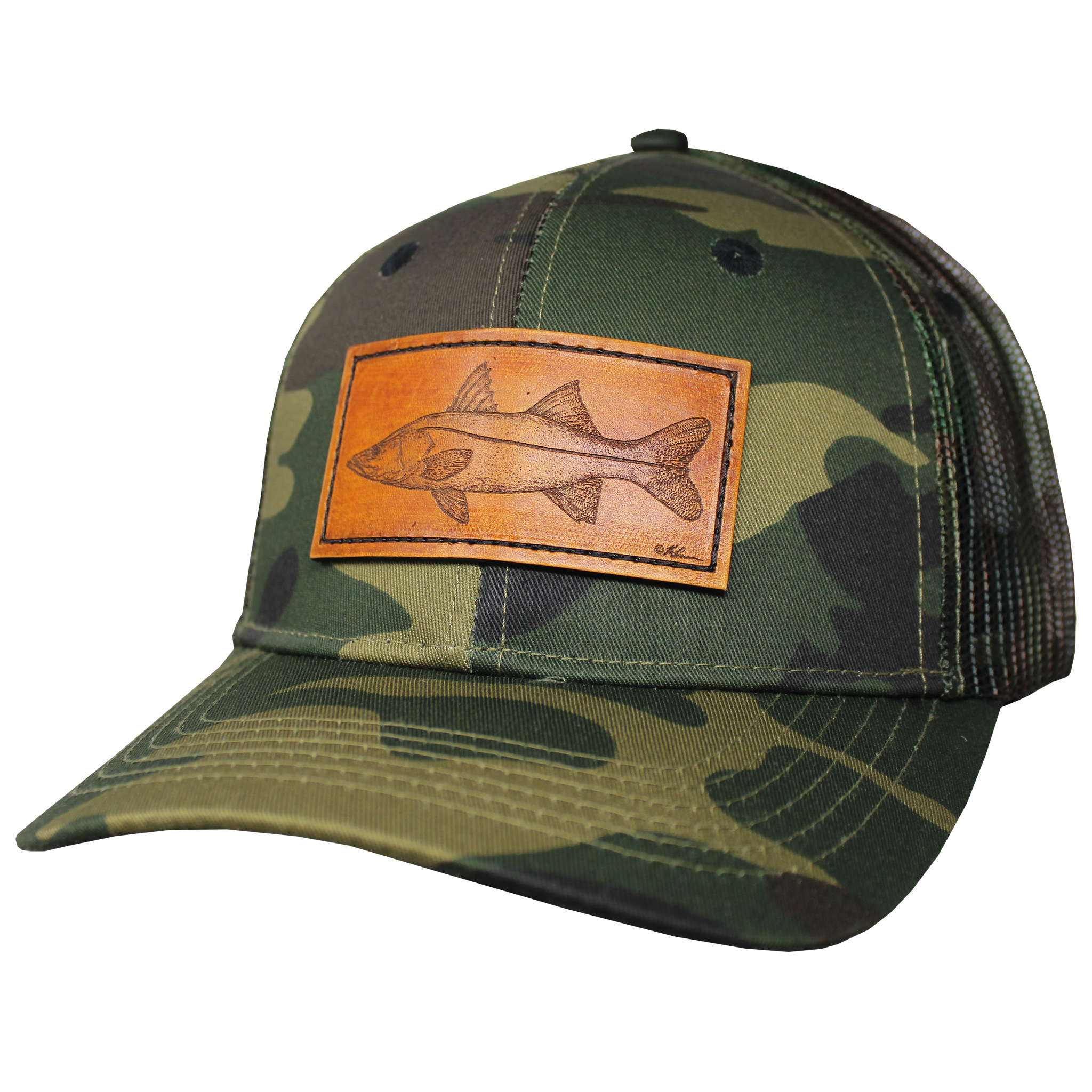 Trucker Performance Cap - Snook Leather Patch