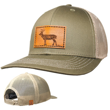 OE - Performance Trucker Hat - Whitetail Buck Leather Patch