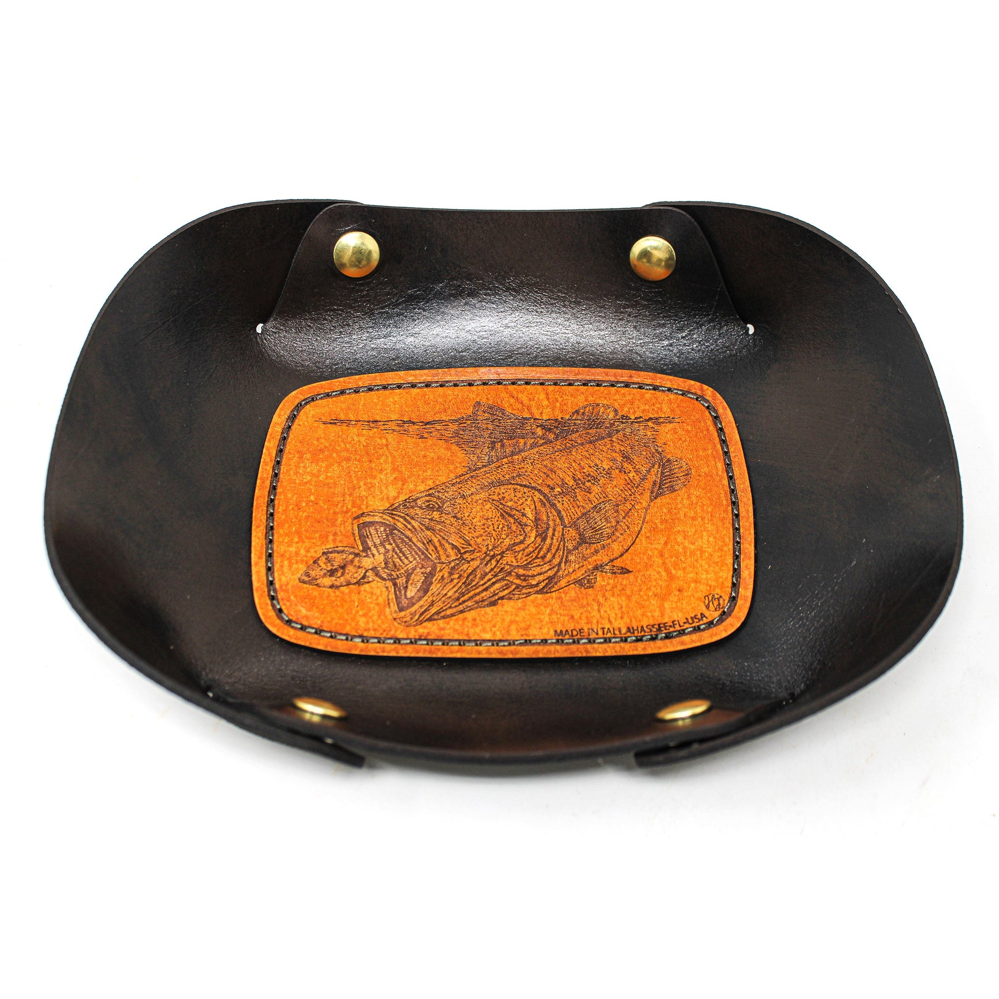 Leather Valet Tray - Large mouth bass - Get it