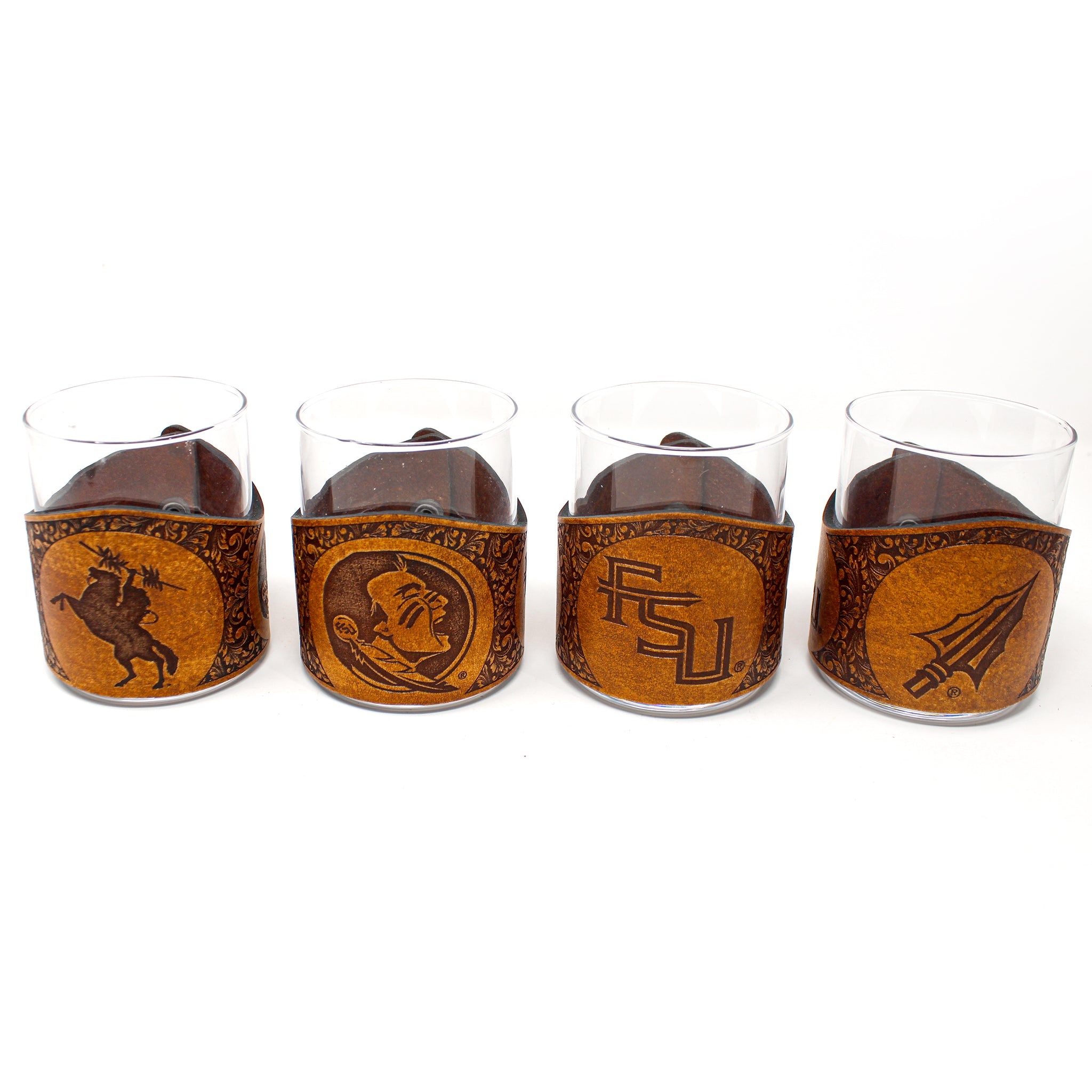 Envoltura de cuero para vaso de whisky - FSU Classic Set 