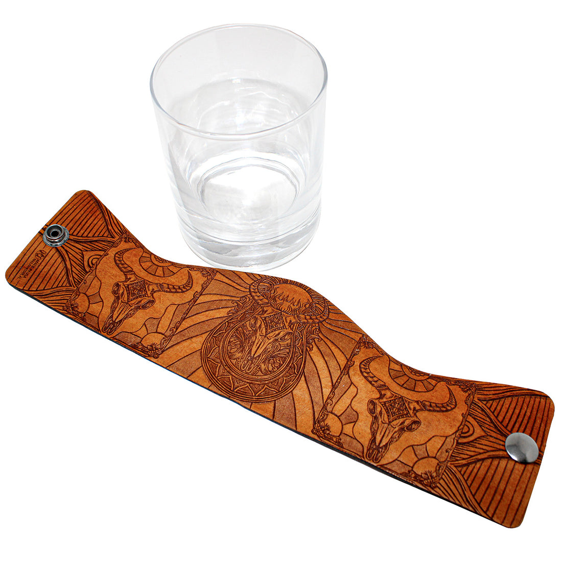 Handcrafted Leather Wrapped Whiskey Glass | Western Boho Rodeo