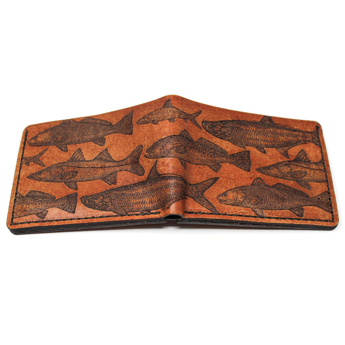 Leather Bill Fold / Bifold Mens Wallet -  Inshore Slam