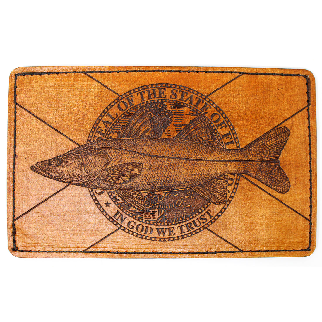 Leather Original Mens Wallet -  FL Flag Snook