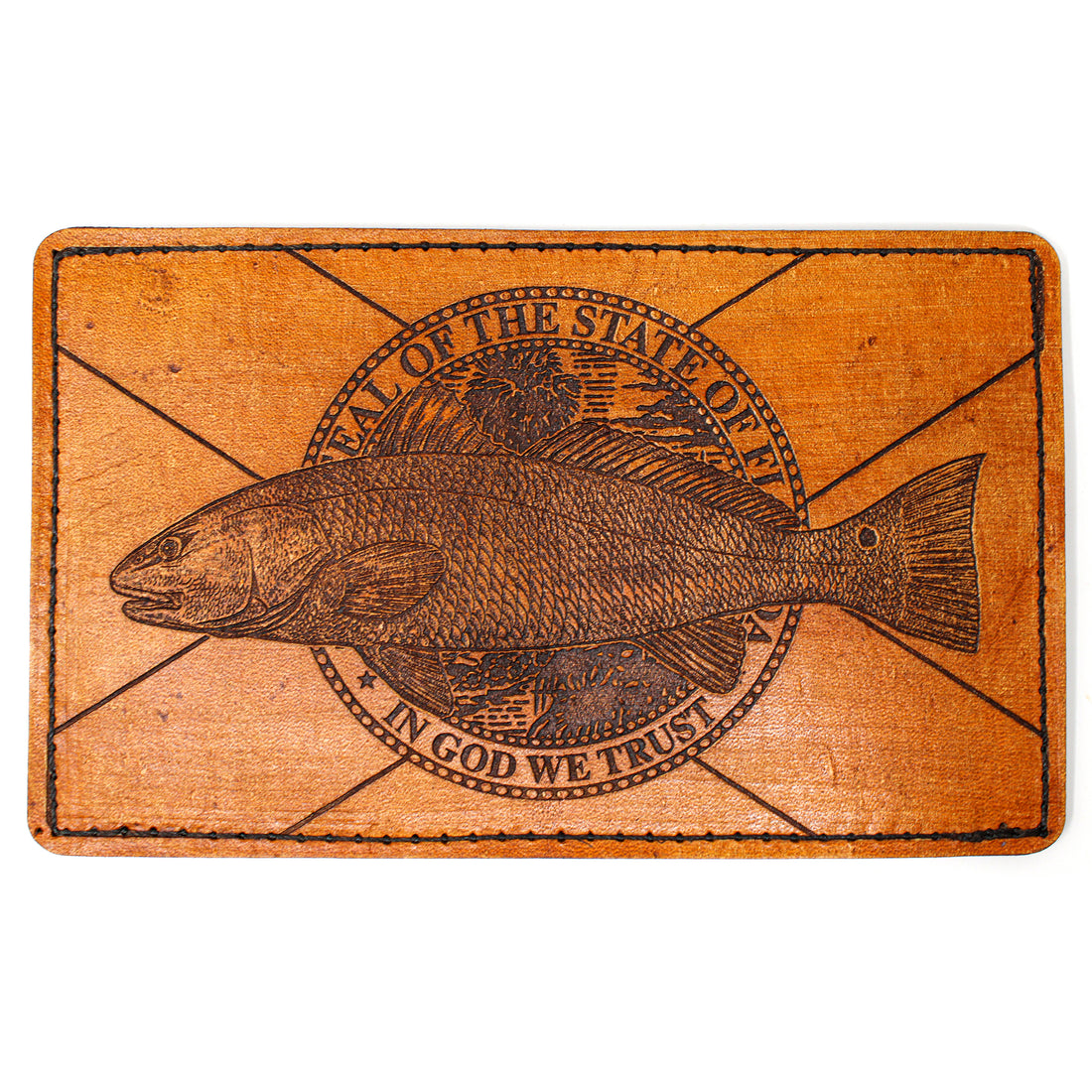 Leather Original Mens Wallet -  FL Flag Redfish