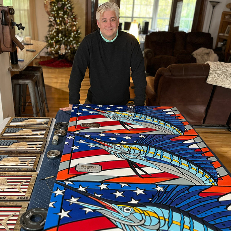 Matt's been the featured artist and trophy maker for several fishing tournaments through out the years of our company's growth.