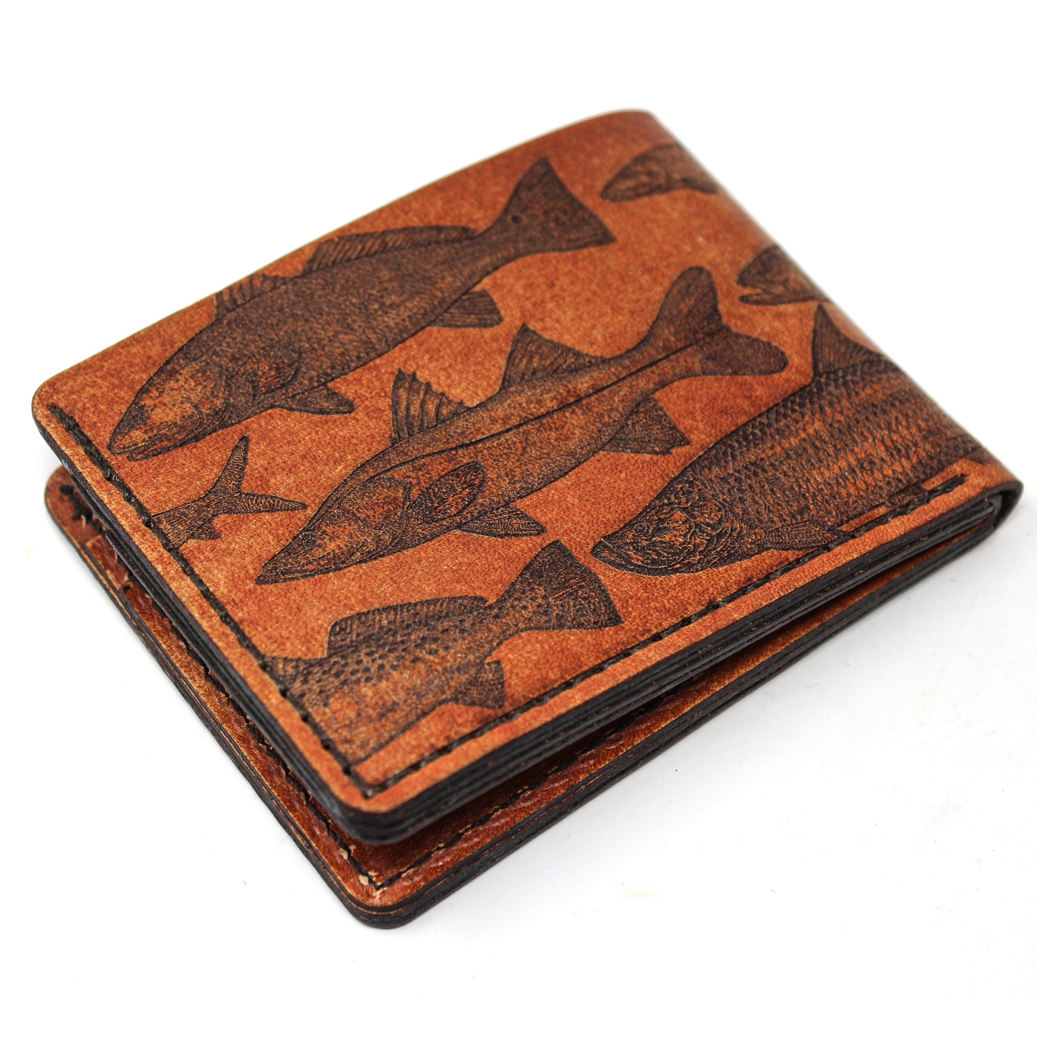 Leather Bill Fold Mens Wallet -  Inshore Slam