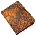 Leather Mens Wallet - Diving Eagle - Front