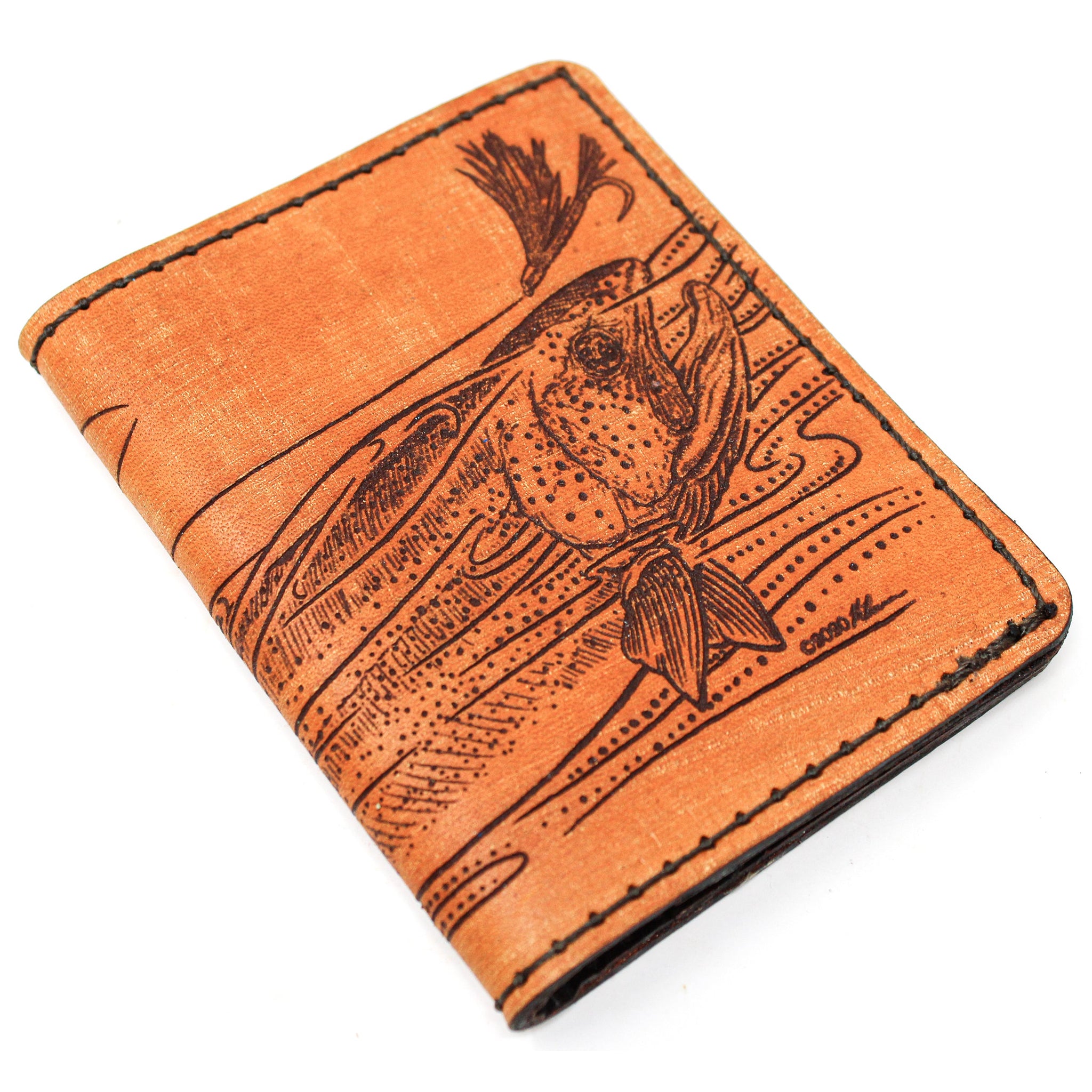 Leather Original Mens Wallet - Rainbow Trout