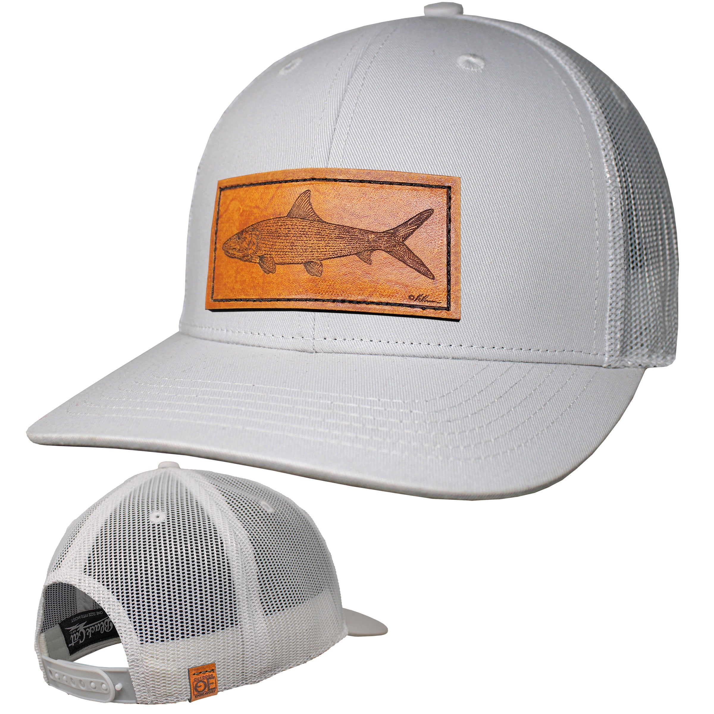 Bonefish Leather Trucker Hat