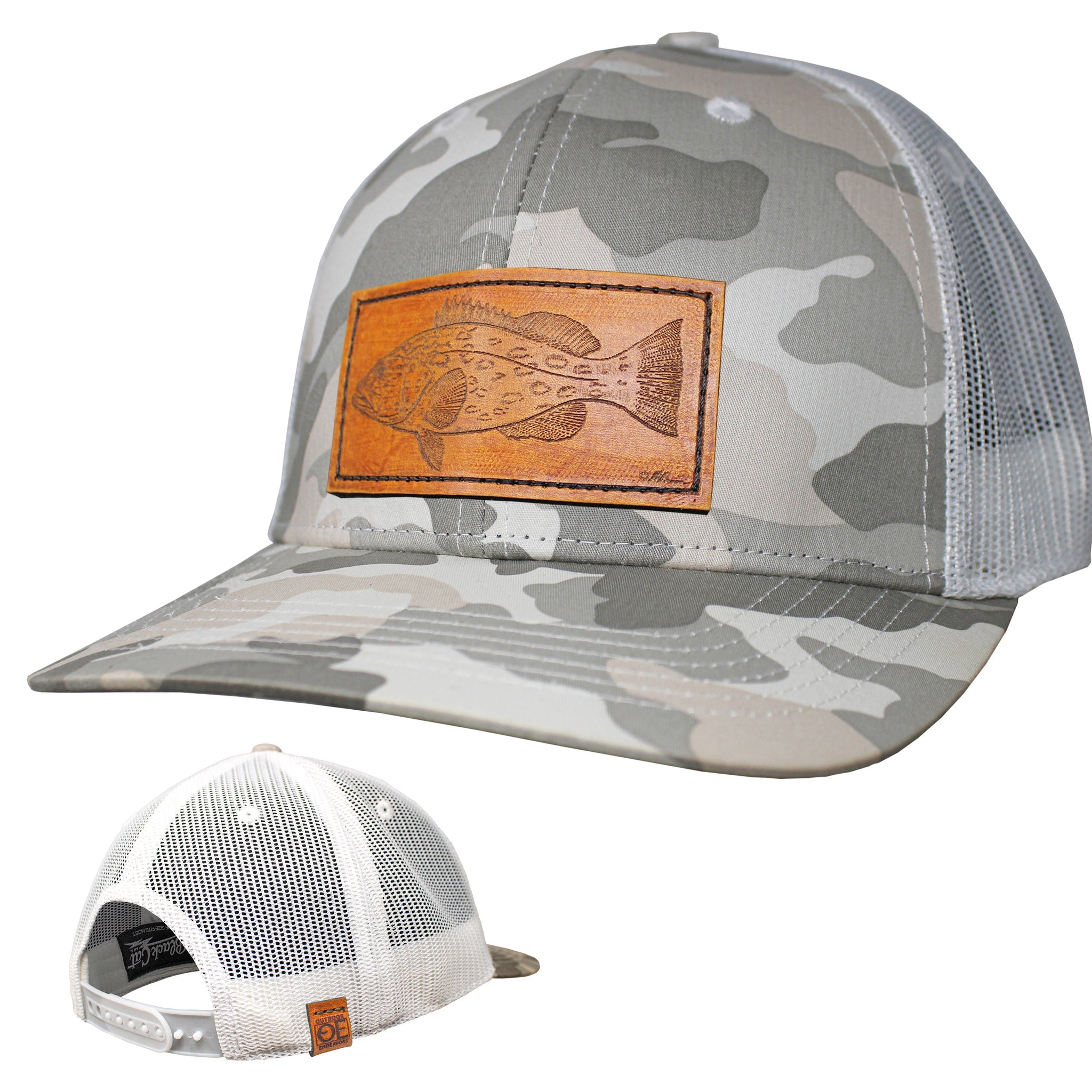 OE - Performance Trucker Hat - GAG Grouper Leather Patch