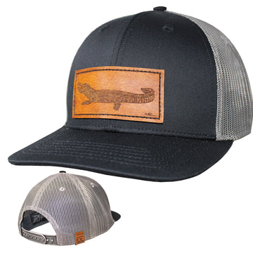 OE - Performance Trucker Hat - Gator Leather Patch