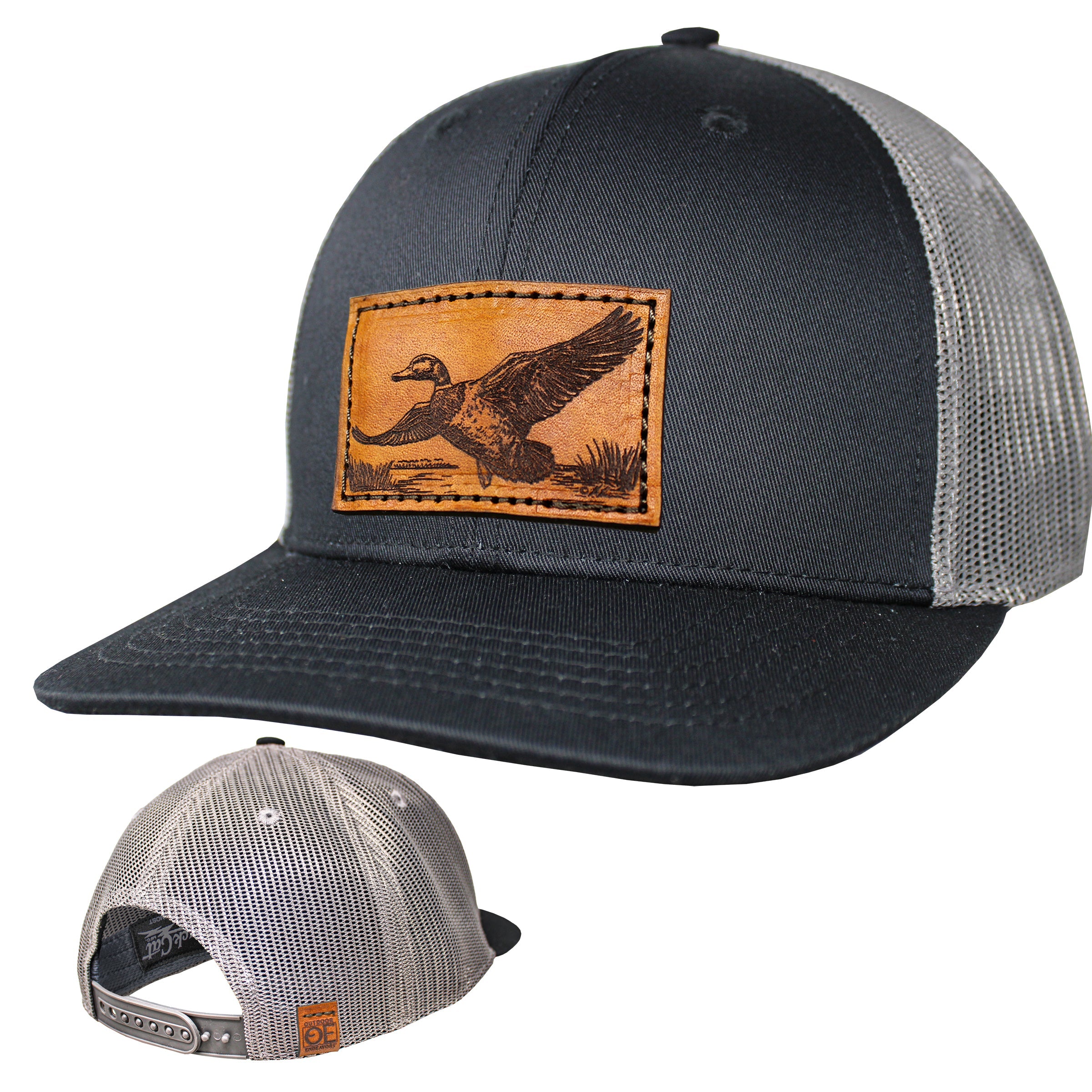 OE - Performance Trucker Hat - Mallard Leather Patch