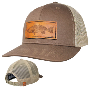 Gorra Trucker Performance - Parche de cuero Redfish