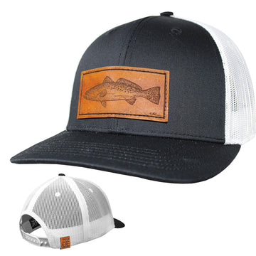 Gorra Trucker Performance - Parche de cuero de trucha moteada