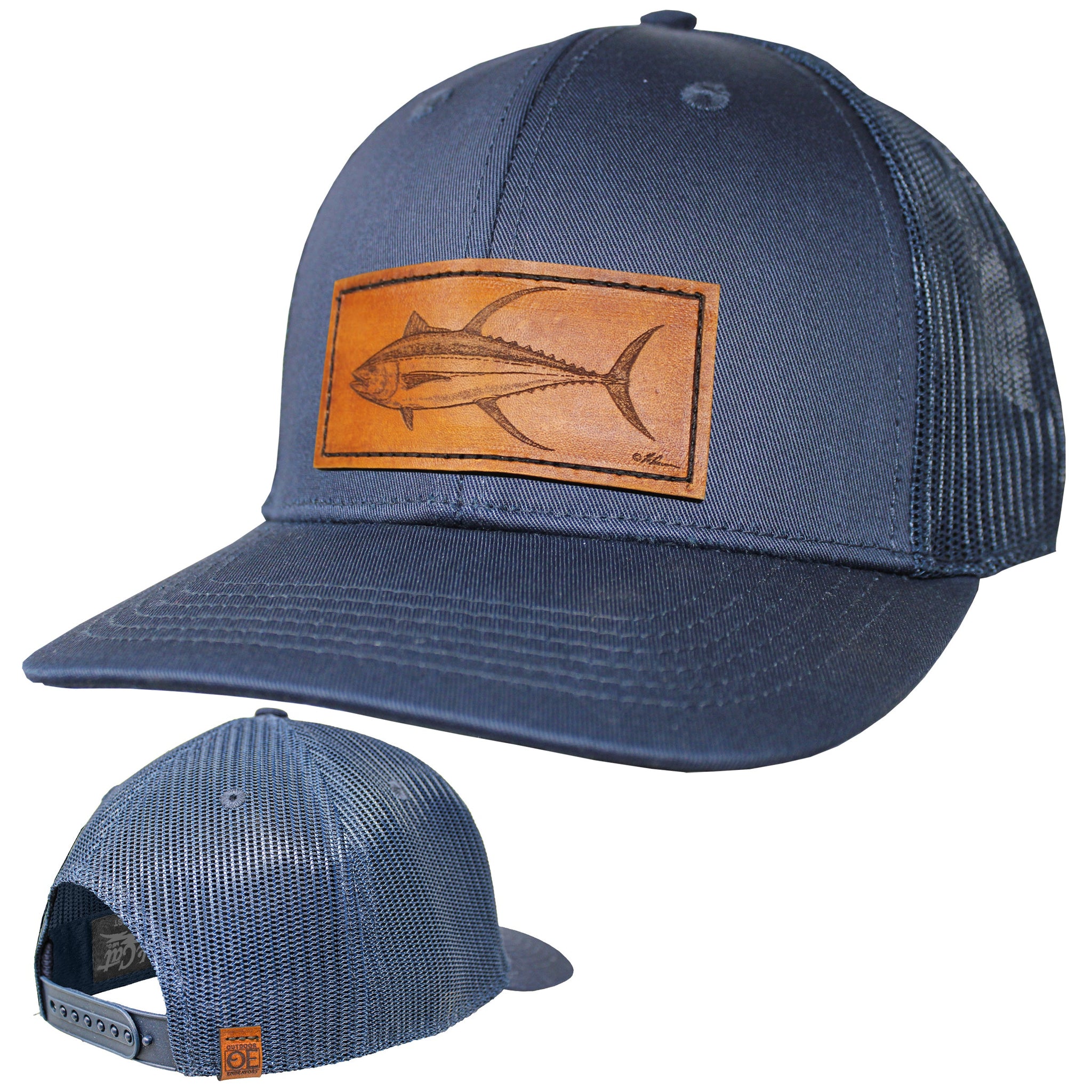 OE - Performance Trucker Hat - Yellowfin Tuna Leather Patch