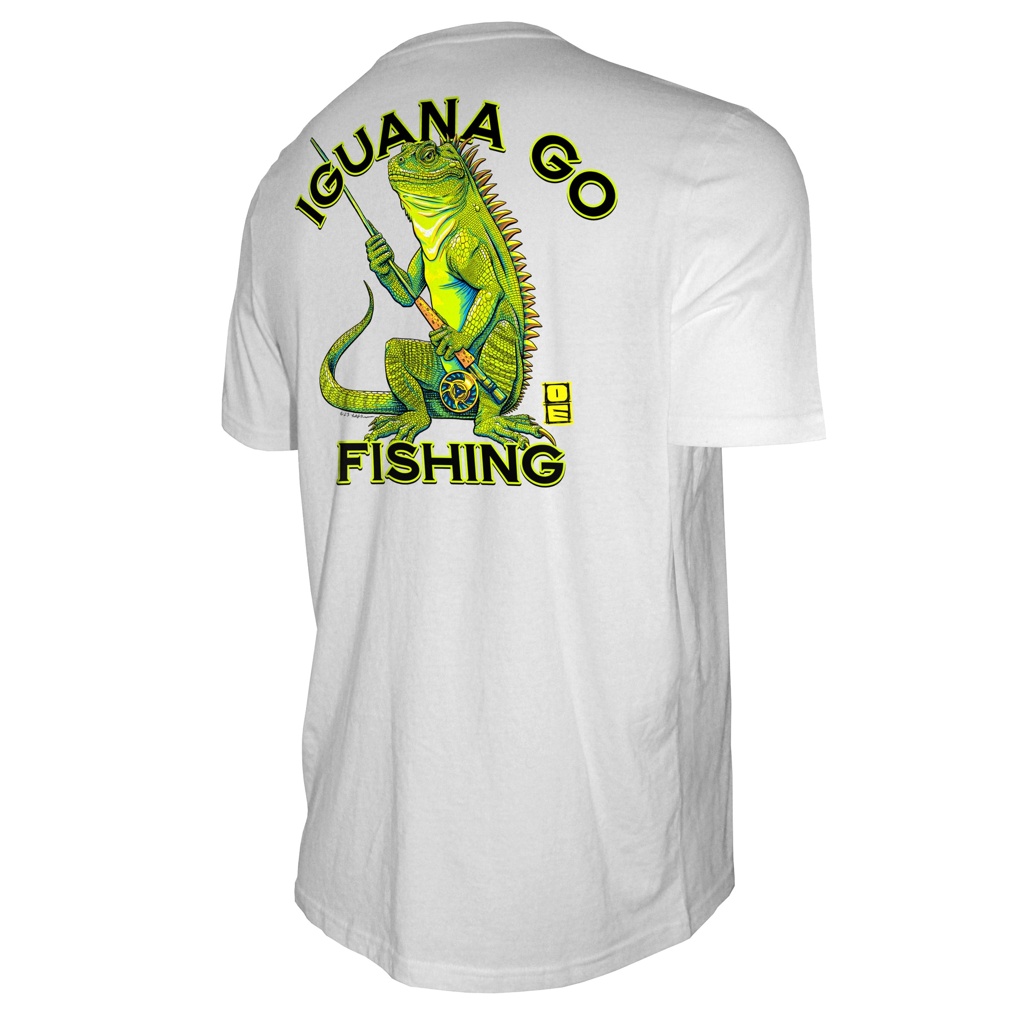 Outdoor Endeavors Attitude- American Made Tee - Iguana Go Fishing 3XL / Mint
