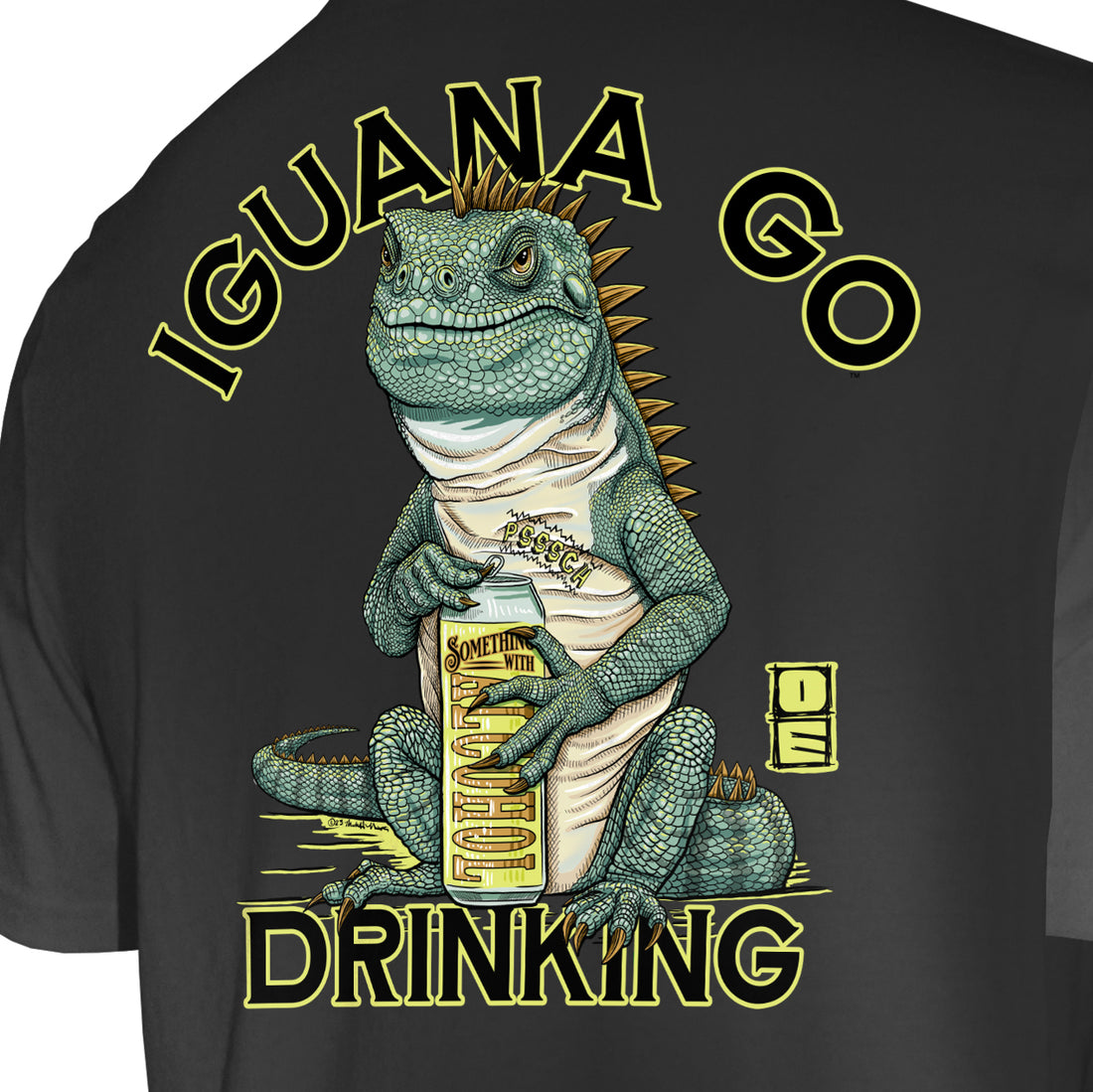 Actitud de esfuerzos al aire libre - Camiseta hecha en Estados Unidos - Iguana Go Drinking