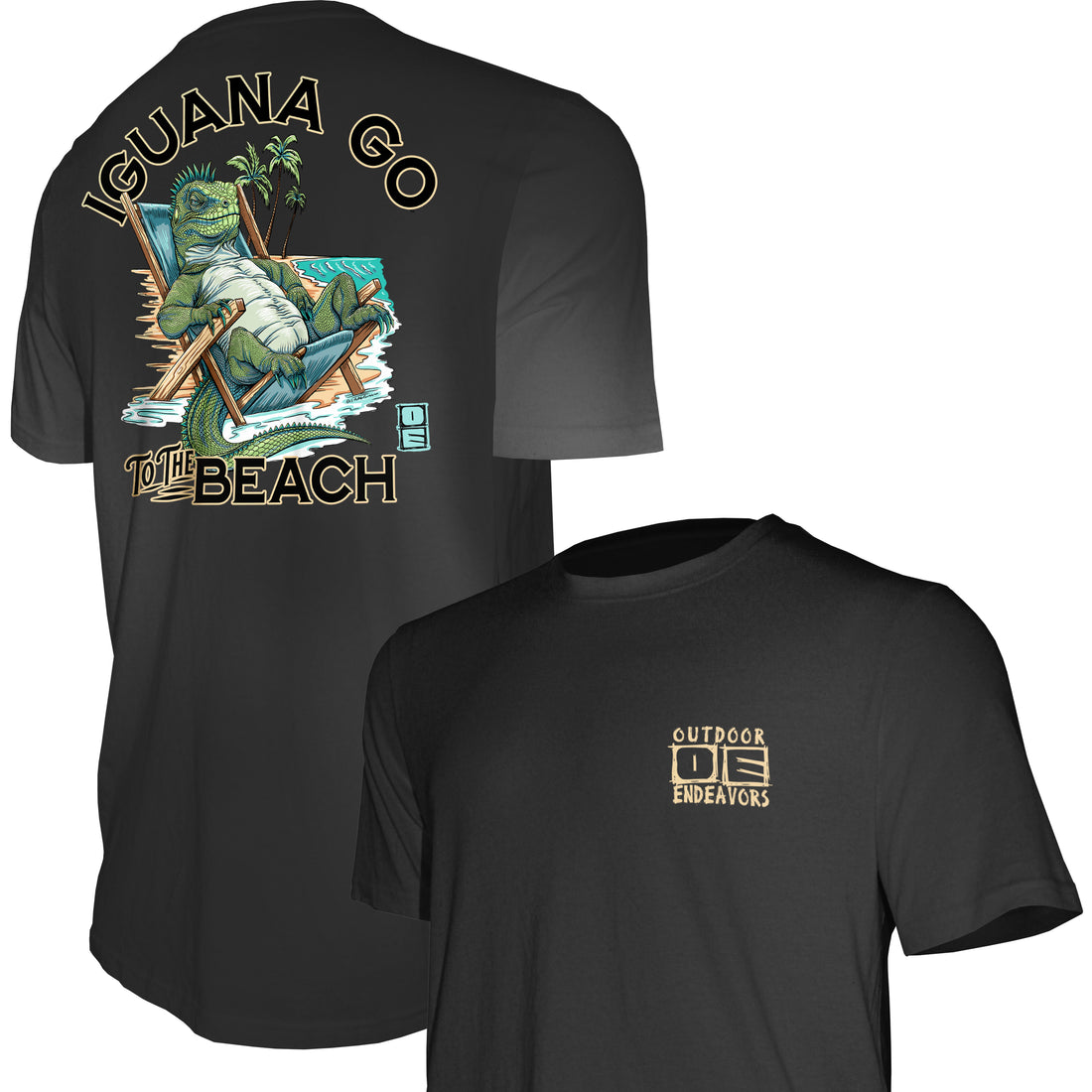 Outdoor Endeavors Attitude- American Made Graphic Tee - Iguana Go to the Beach