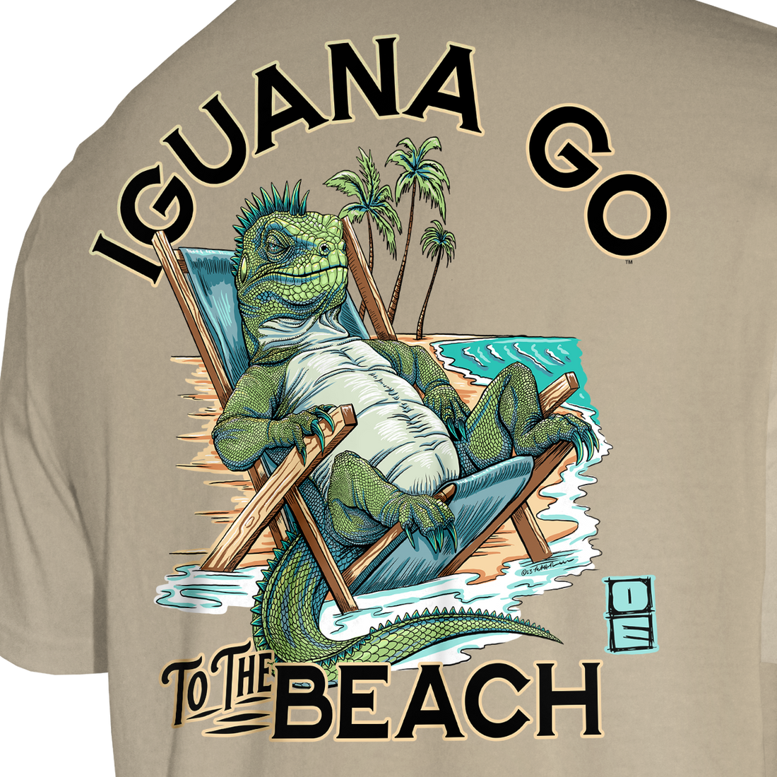 Actitud de esfuerzos al aire libre - Camiseta hecha en Estados Unidos - Iguana Go to the Beach