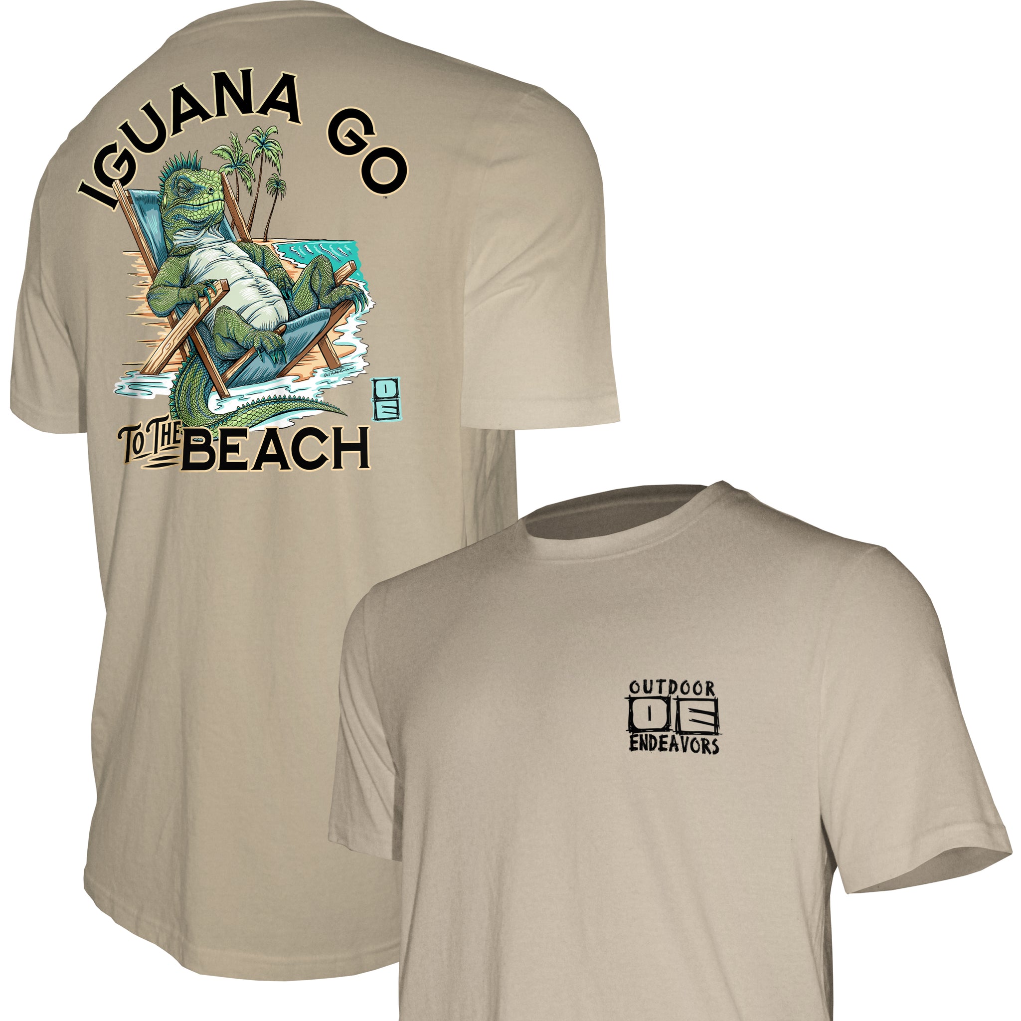 Outdoor Endeavors Attitude- American Made Tee - Iguana Go to the Beach