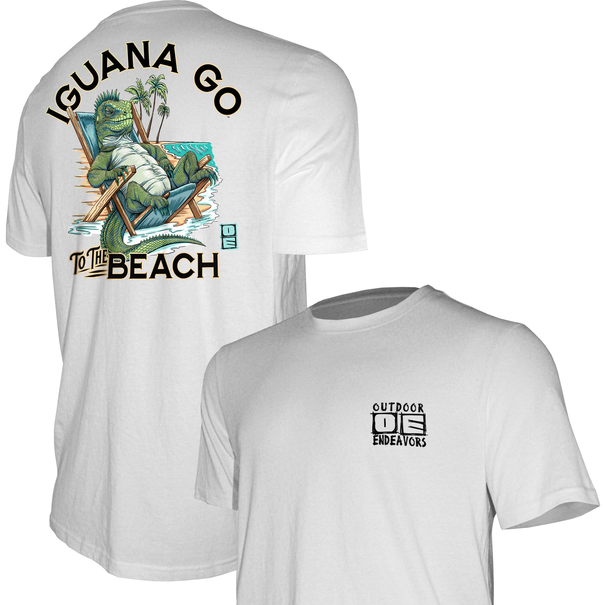Outdoor Endeavors Attitude- American Made Graphic Tee - Iguana Go to the Beach