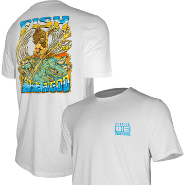 Outdoor Endeavors - American Made Back Graphic Tee - Fish Like a God - ZEUS