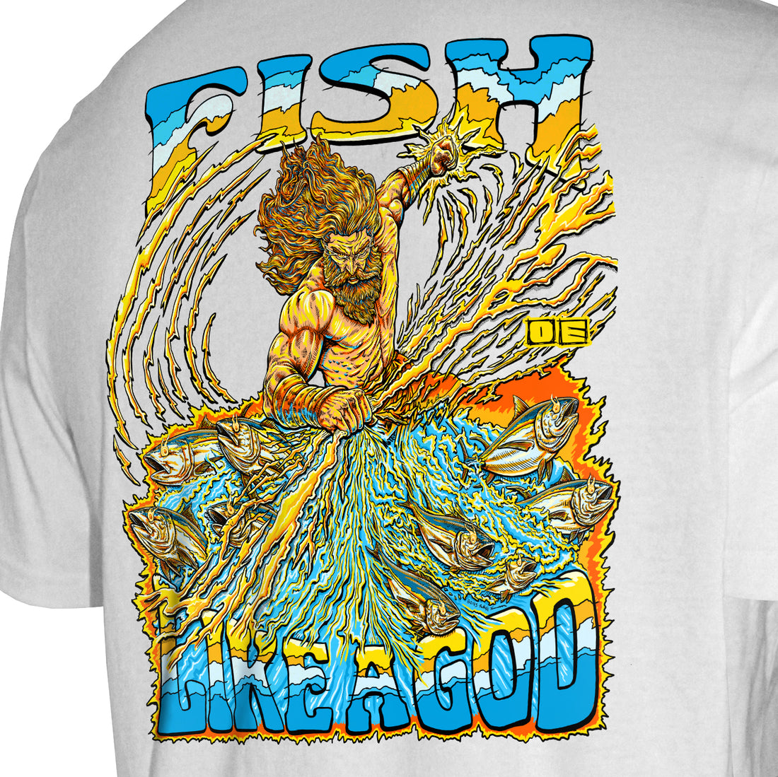 Outdoor Endeavors - American Made Back Graphic Tee - Fish Like a God - ZEUS