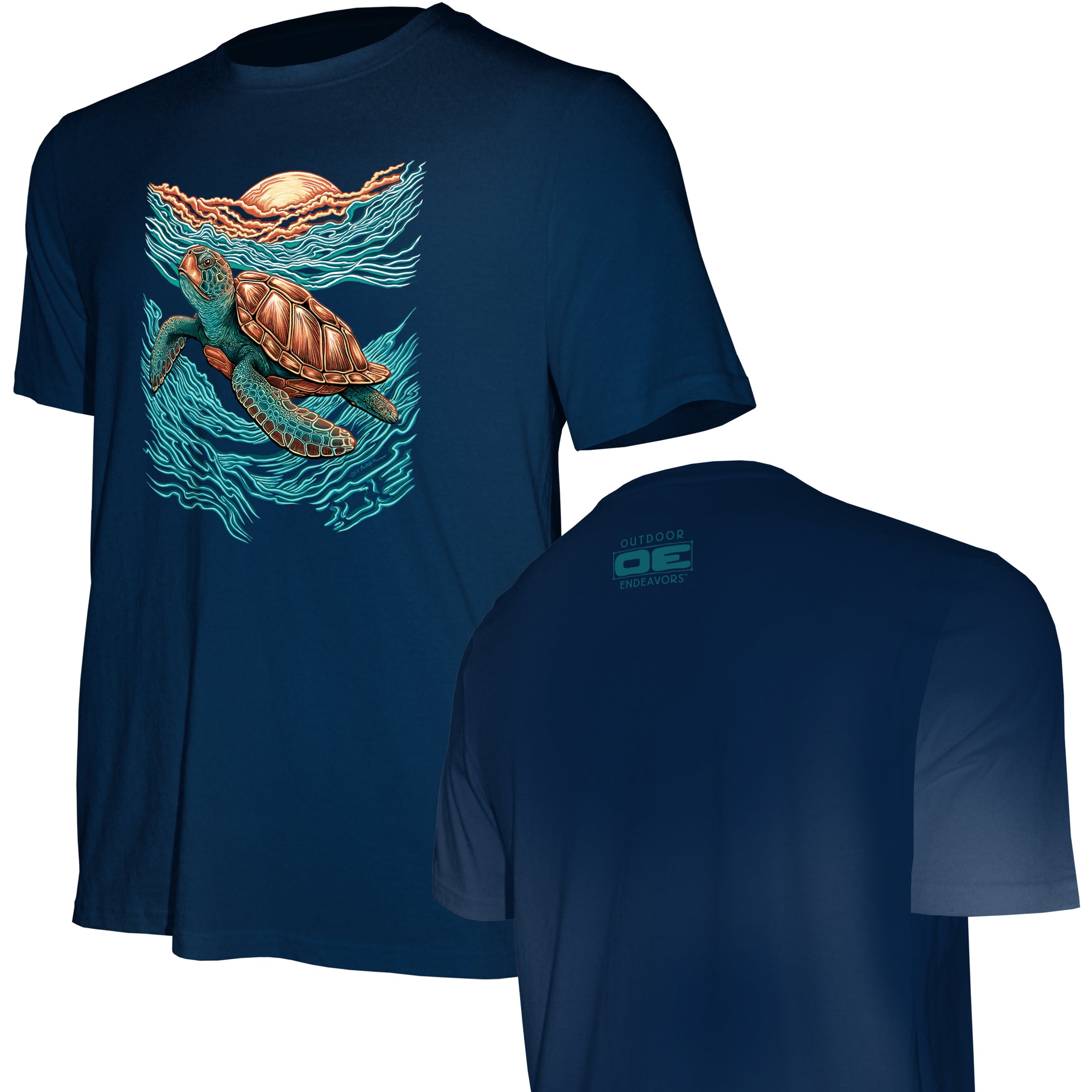 Outdoor Endeavors Out There- Graphic Tee - Sea Turtle - Front Print