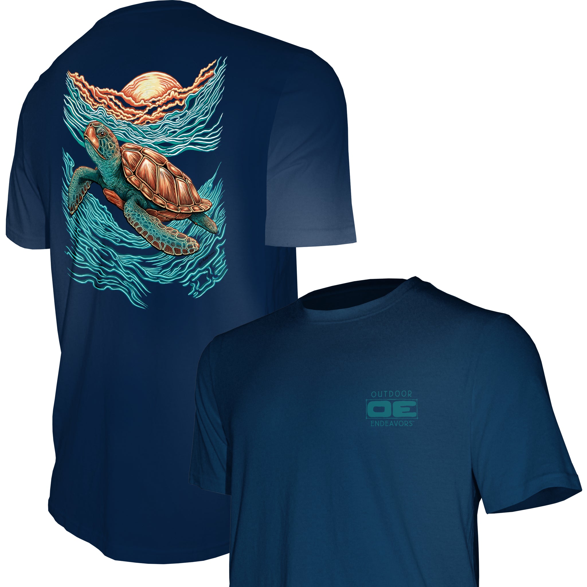 Outdoor Endeavors Out There- American Made Tee - Sea Turtle