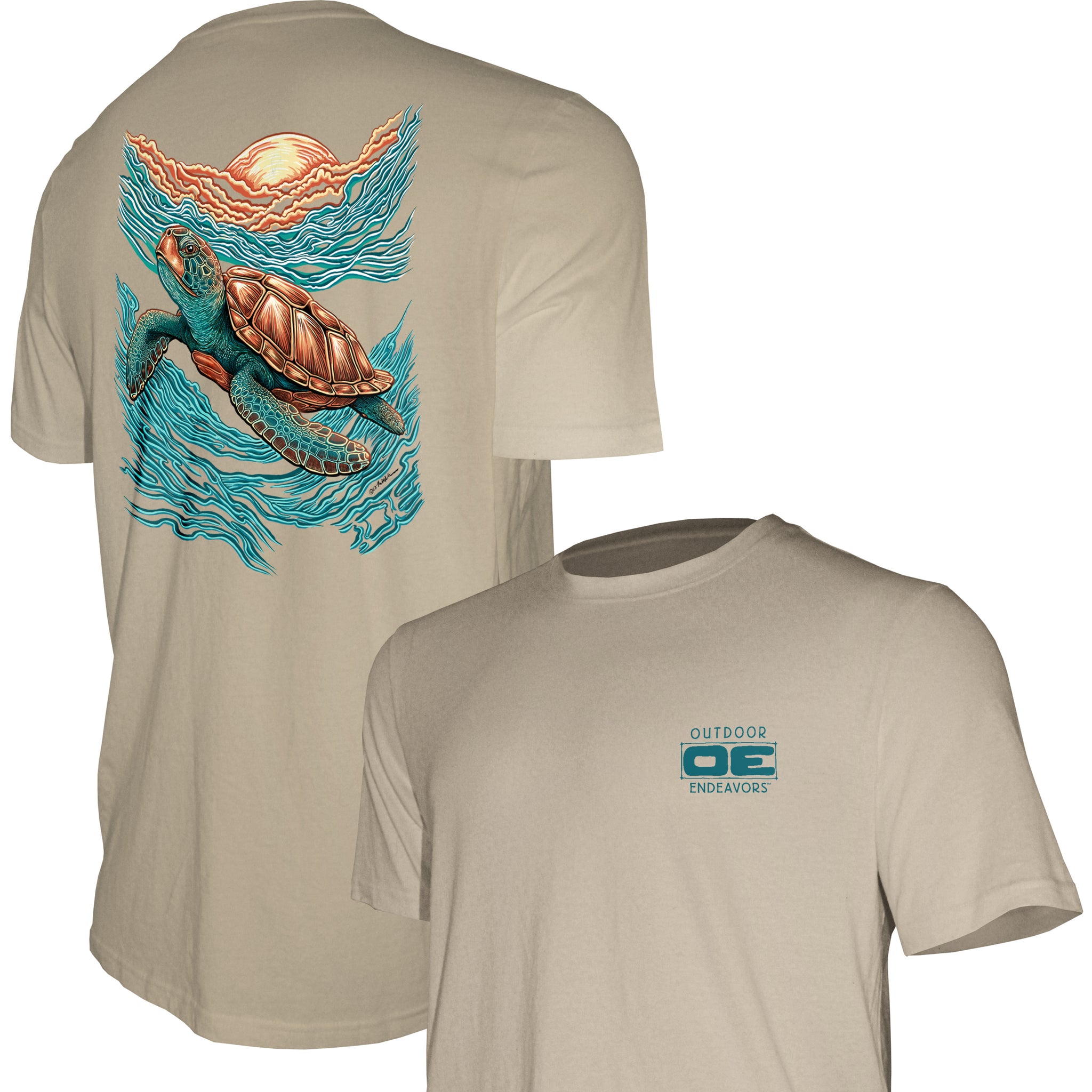 Outdoor Endeavors Out There- American Made Tee - Sea Turtle