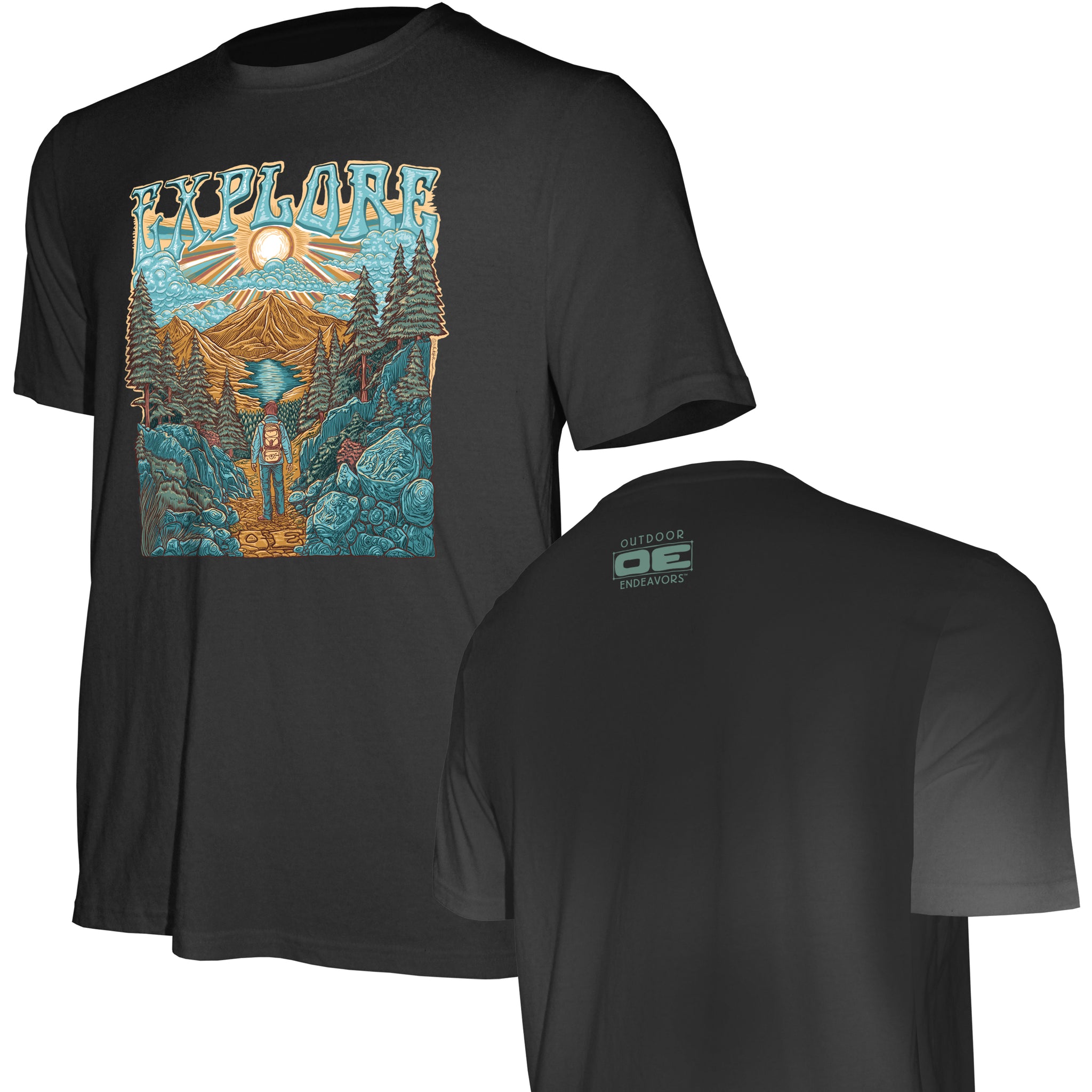 Outdoor Endeavors Spiritual - American Made Graphic Tee - EXPLORE FRONT