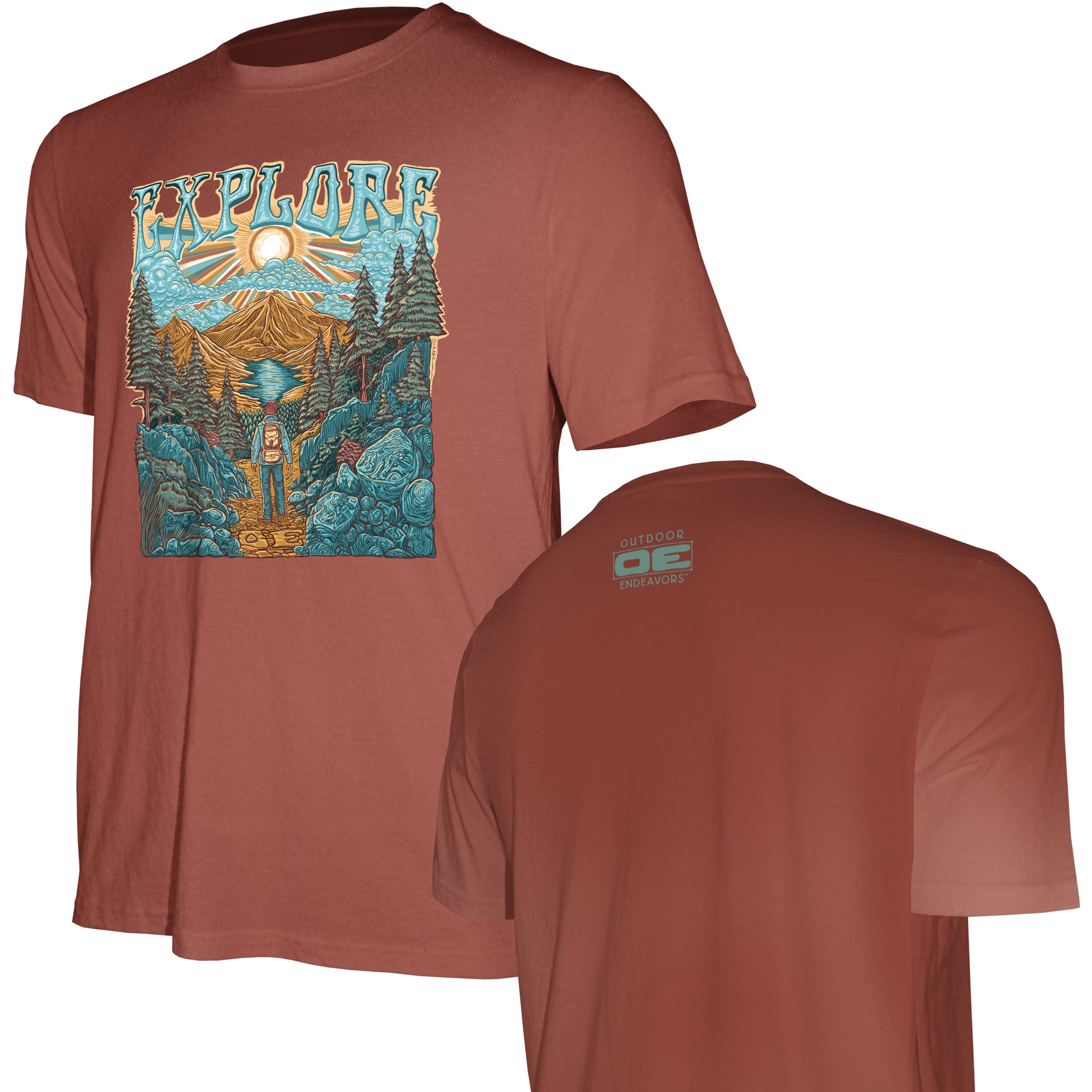 Copy of Outdoor Endeavors Out There- American Made Tee - EXPLORE FRONT