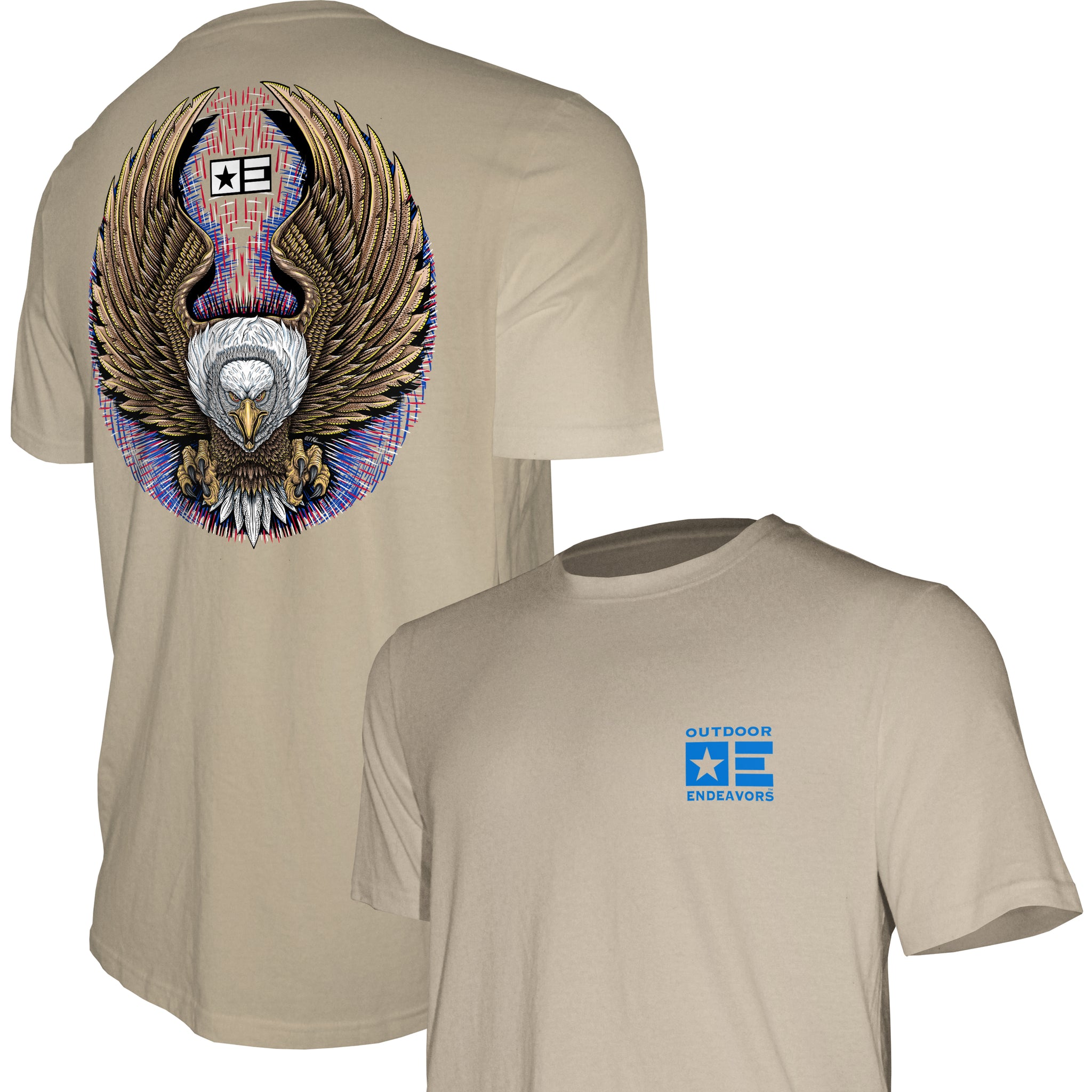 Outdoor Endeavors Patriotic - American Made Tee - Diving Eagle