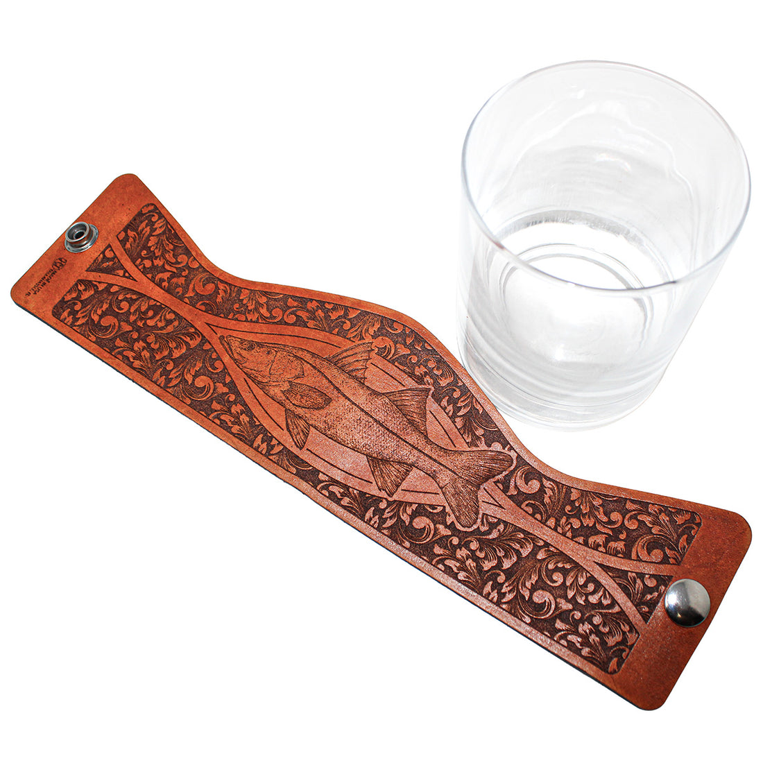Handcrafted Leather Wrapped Whiskey Glass | Snook Rocks Glass