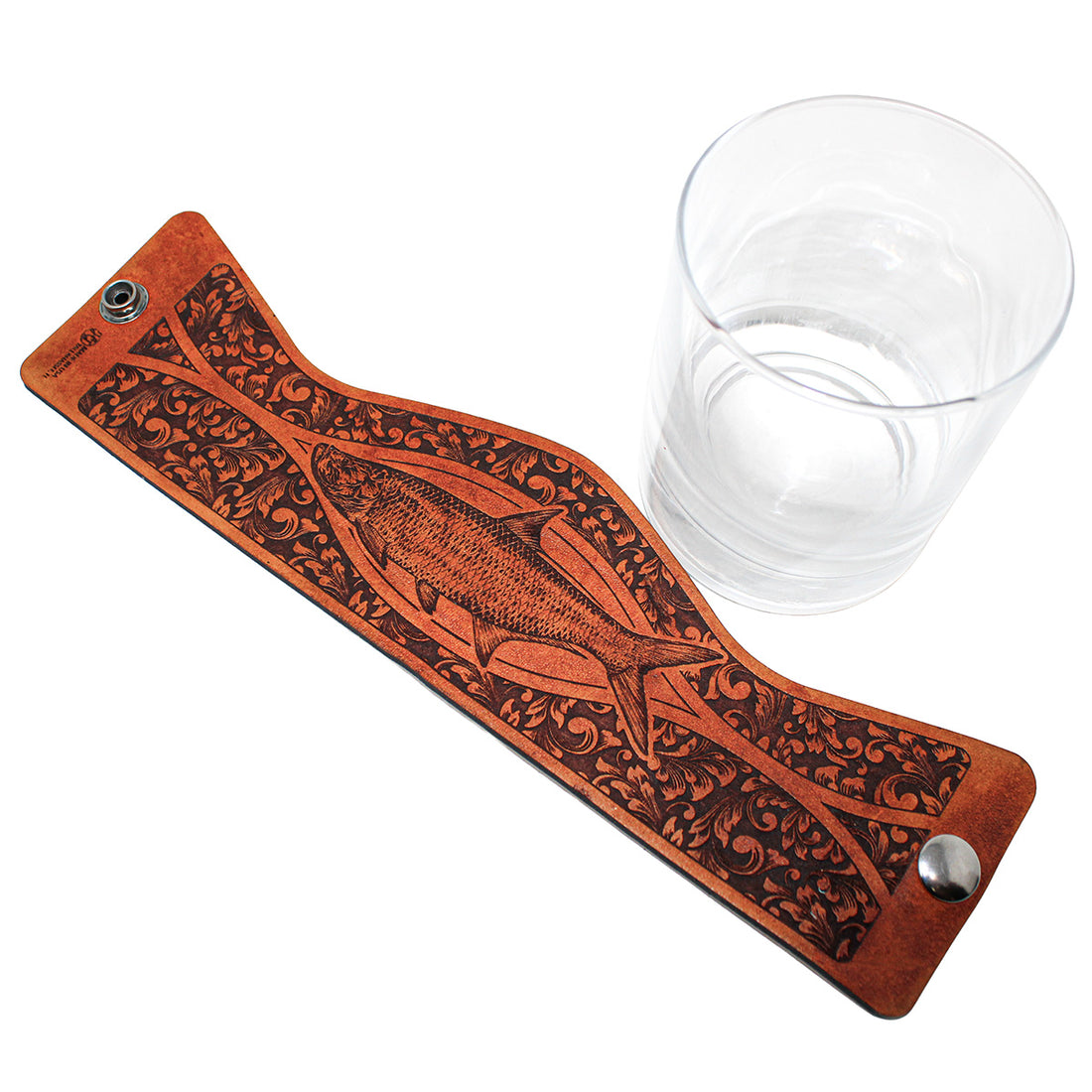 Handcrafted Leather Wrapped Whiskey Glass | Tarpon Rocks Glass