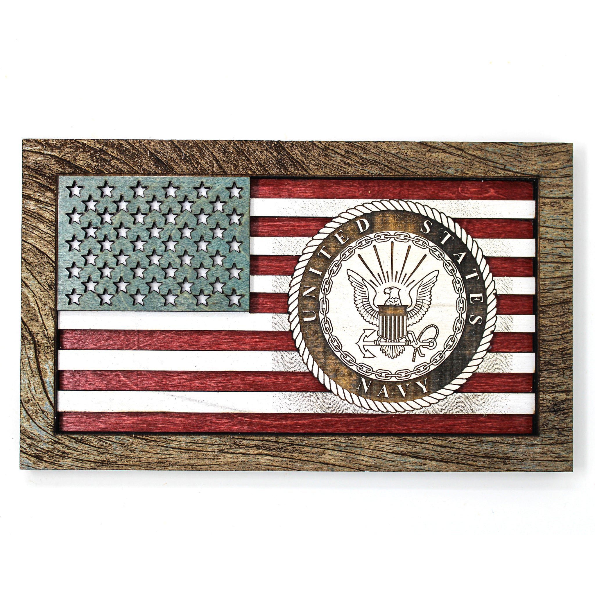3D Wood Wall Art - Navy Seal American Flag