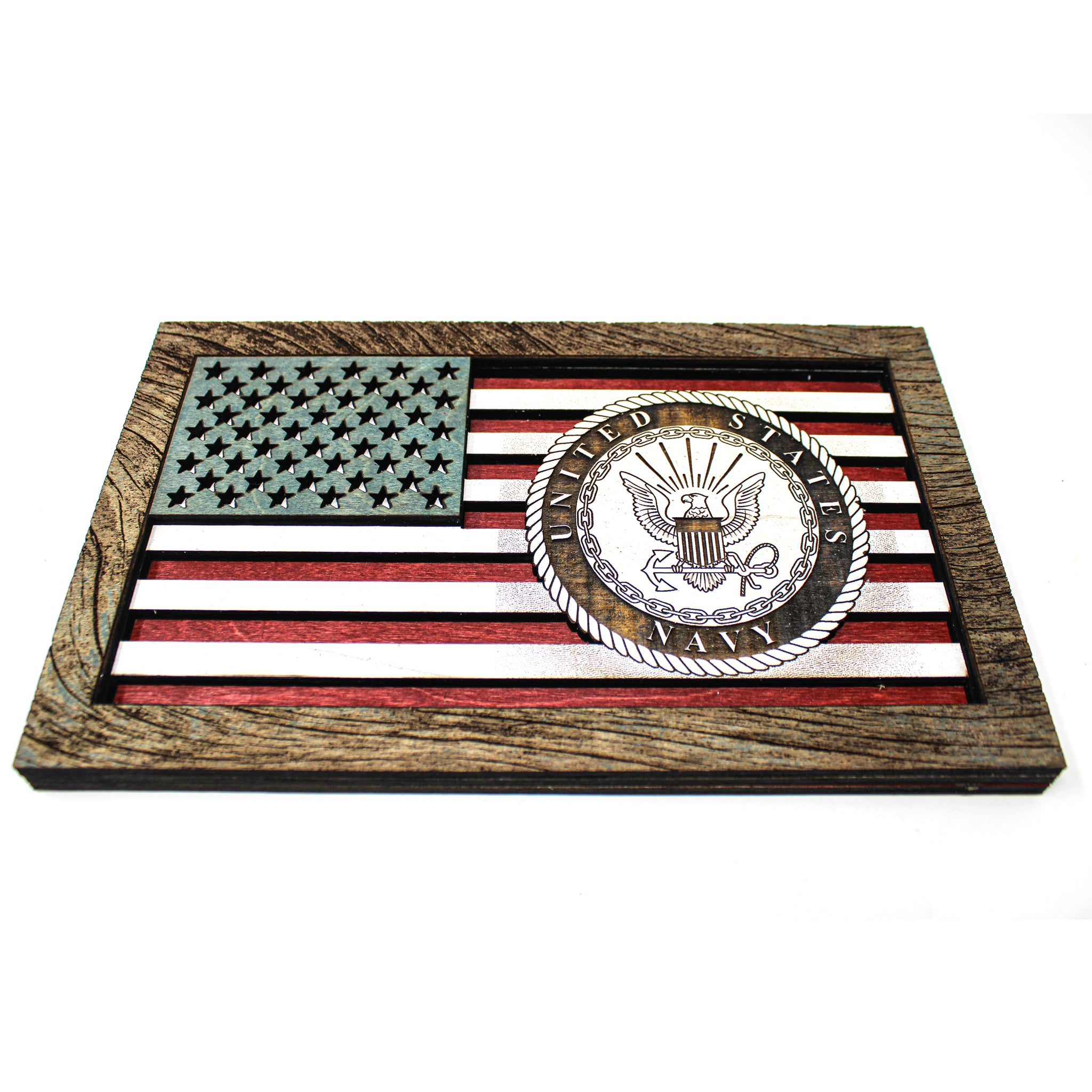 3D Wood Wall Art - Navy Seal American Flag
