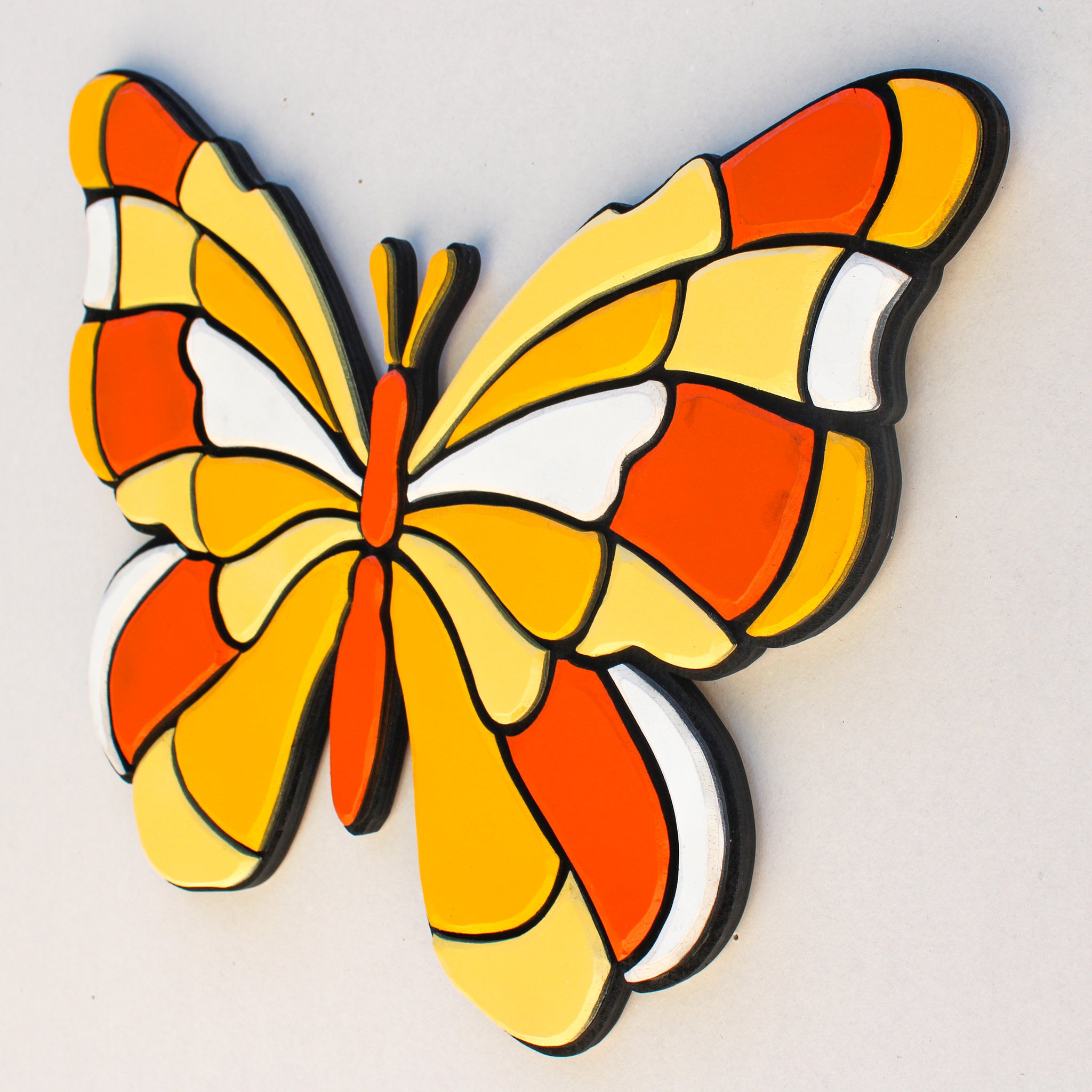 Arte de pared - Mosaico de madera de edición limitada - Mariposa