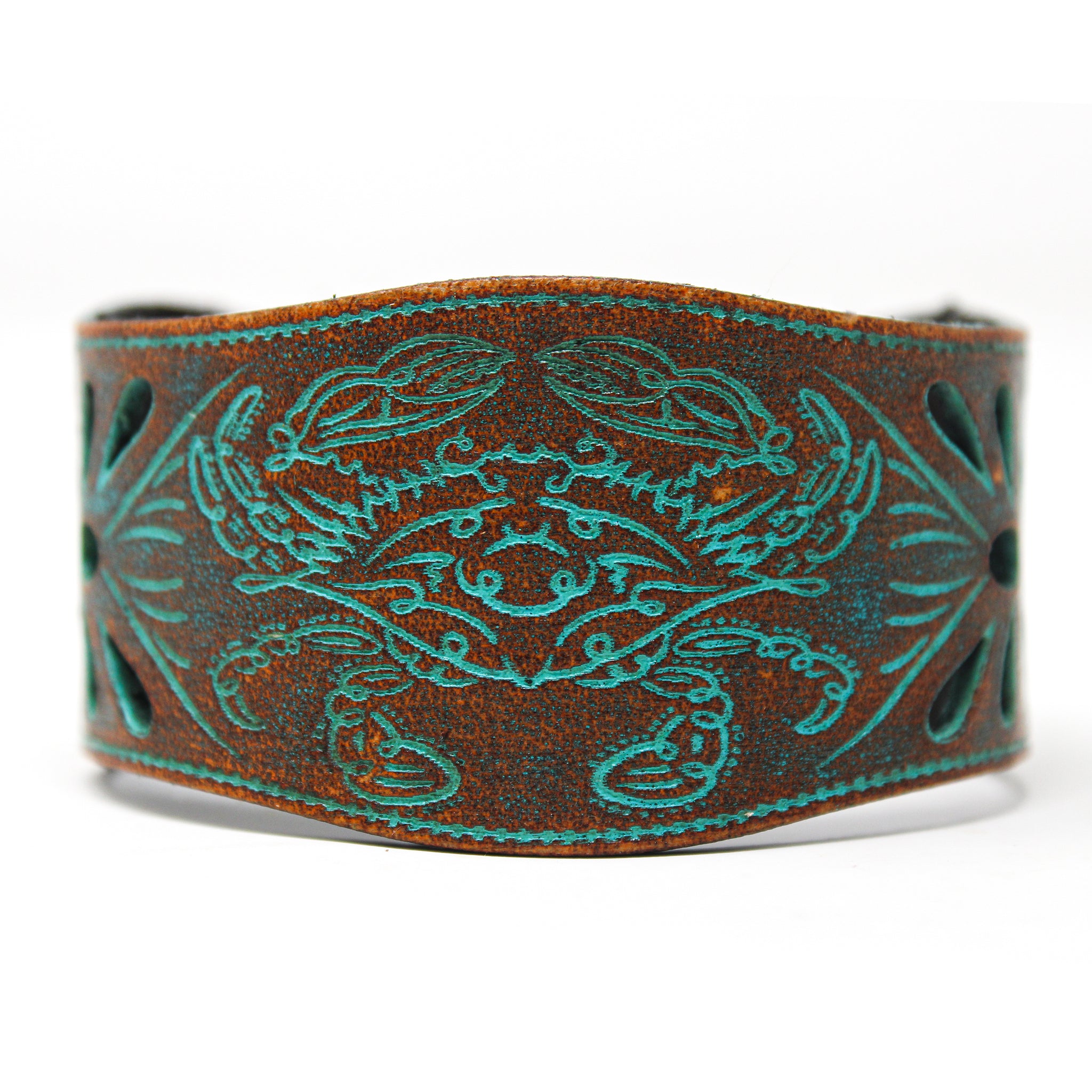 Women's Leather Bracelet - Swirly Crabs