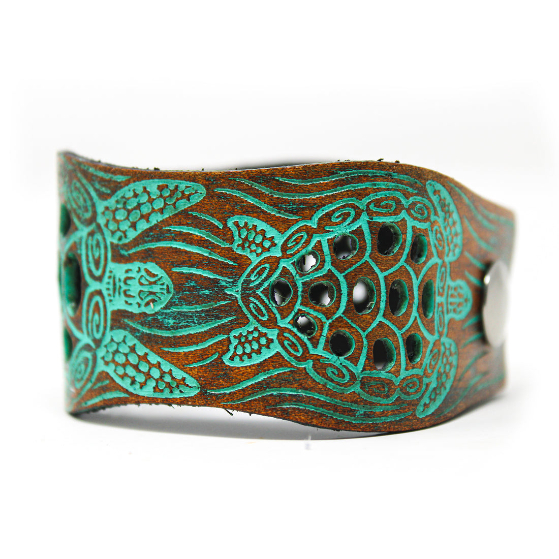 Women's Leather Bracelet - Turtle Current