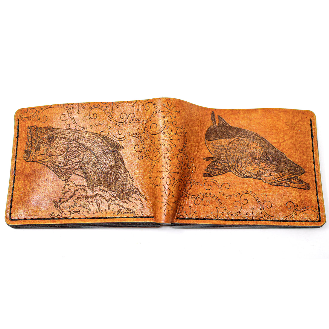 Leather Bill Fold / Bifold Mens Wallet -  Snook