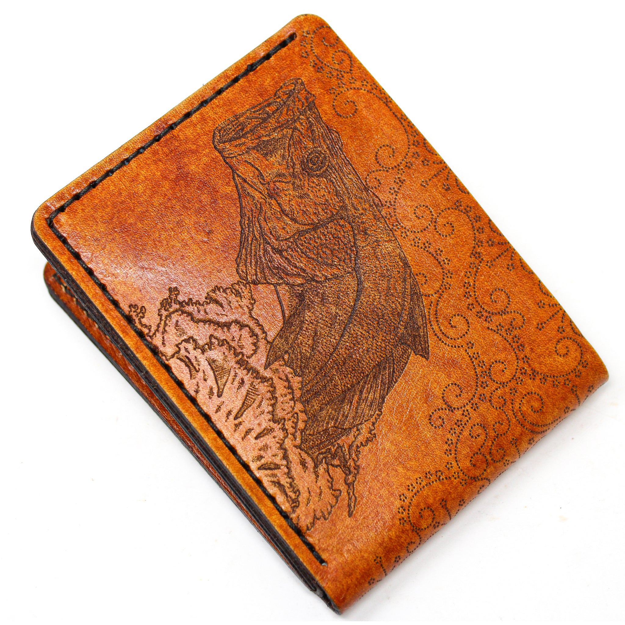 Leather Bill Fold / Bifold Mens Wallet -  Snook