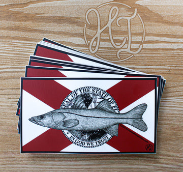 Pegatina de vinilo - FL Flag Snook