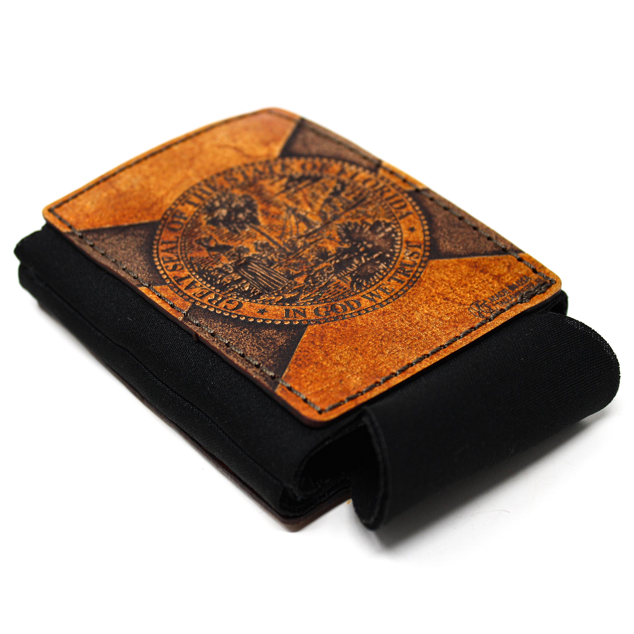 Leather Patch Drink Sleeve - Florida Flag