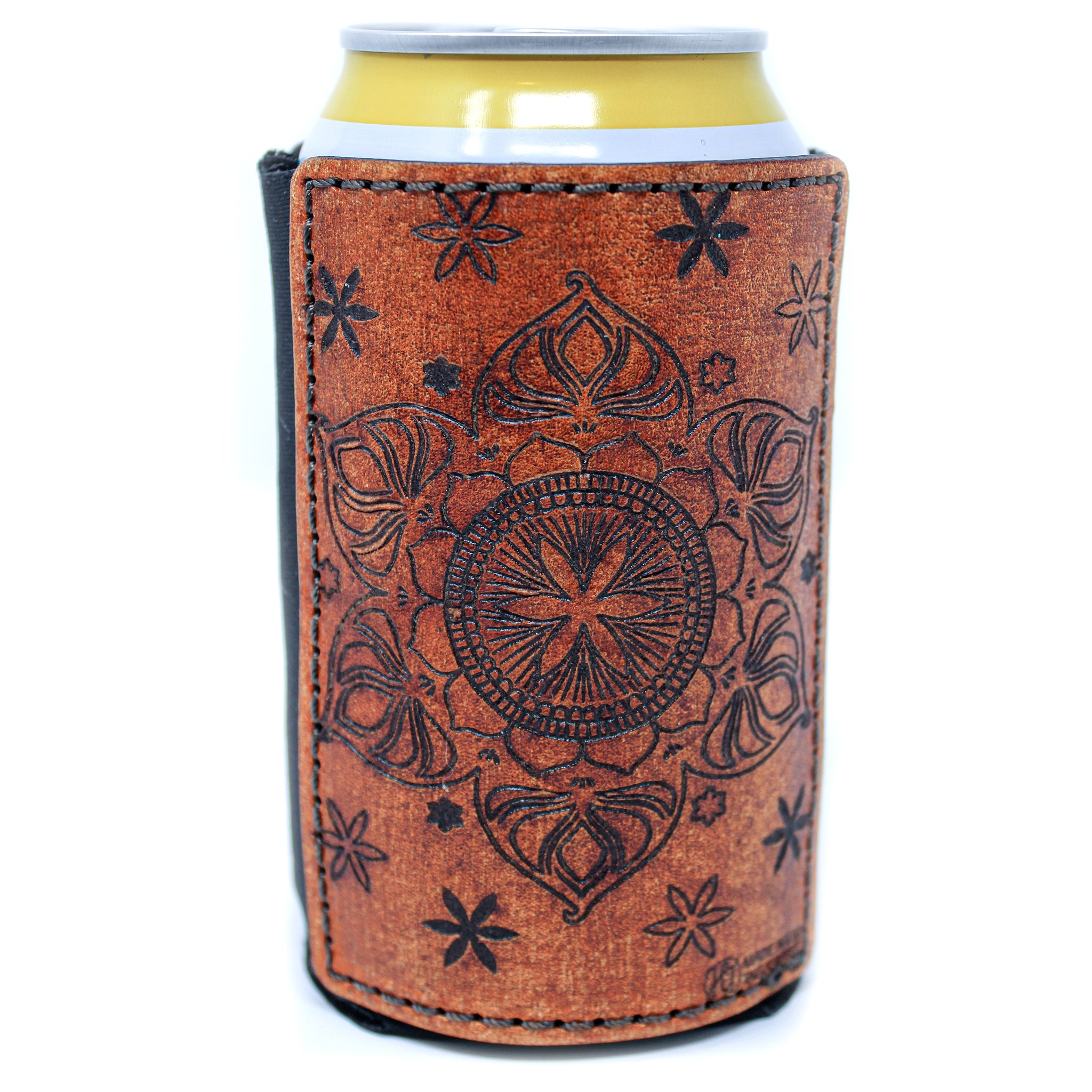 Funda para bebidas con parche de cuero - Lotus Lounge